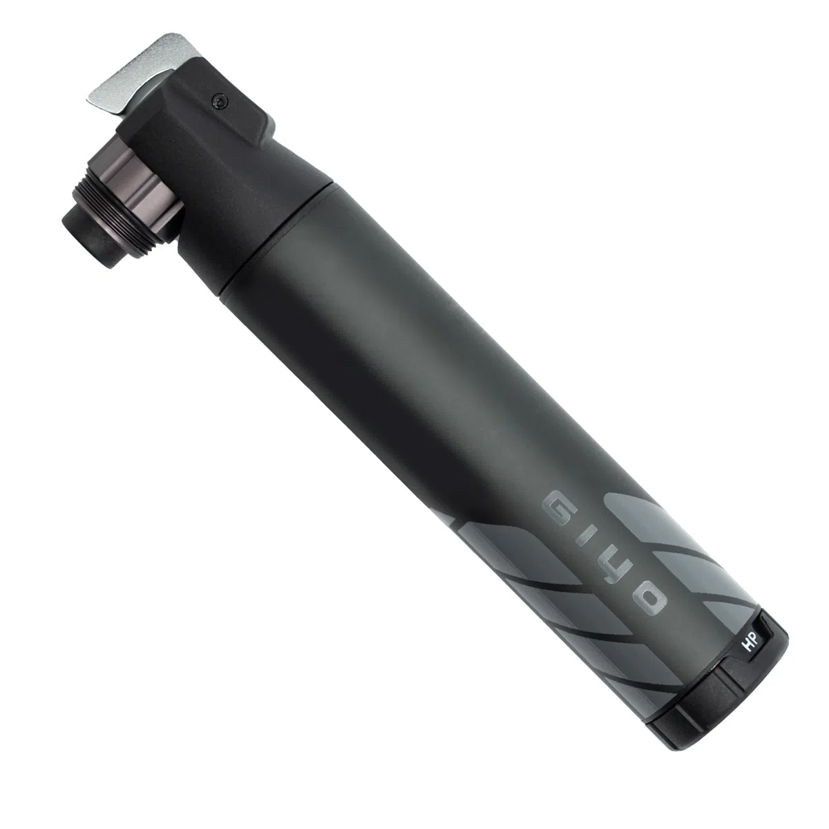 GIYO GM-45CT Mini pompka rowerowa, 2-stopniowa o dużej objętości (80cc) / wysokociśnieniowa aluminiowa pompka (7 bar) do rowerów górskich, sprytny podwójny wentyl (Presta/Schrader/Dunlop), wielkości