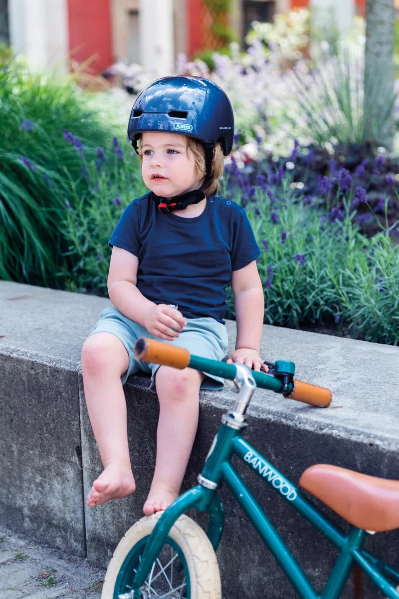 ABUS Kask dziecięcy Skurb Kid - solidny kask rowerowy w stylu łyżwiarskim z miejscem na warkocz i różnymi wzorami - dla dziewczynek i chłopców