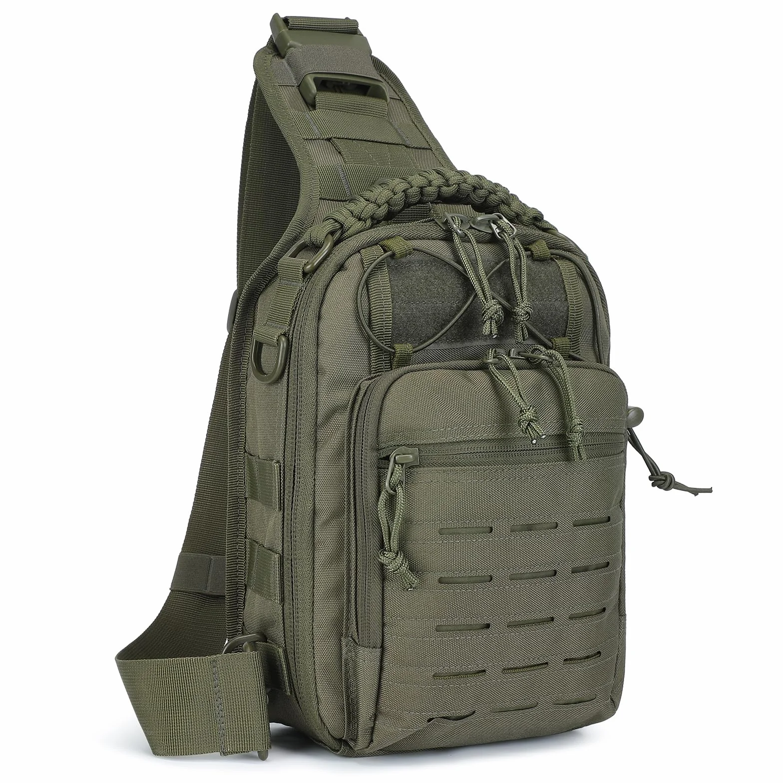 HUNTVP Taktyczna torba na klatkę piersiową, wojskowa torba na ramię, wojskowa torba na klatkę piersiową, plecak Molle, torba crossbody, torba na ramię, mini dla mężczyzn, kobiet, podróże, wędrówki, na