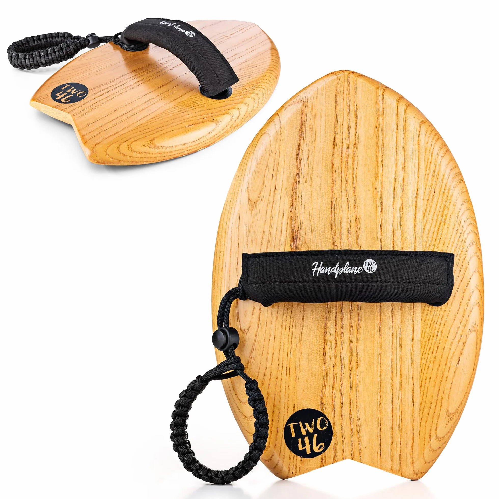 Woodsandwaves Deska surfingowa z twardego drewna odpornego na pęknięcia z torbą Bodyboard Surf Trend z Australii