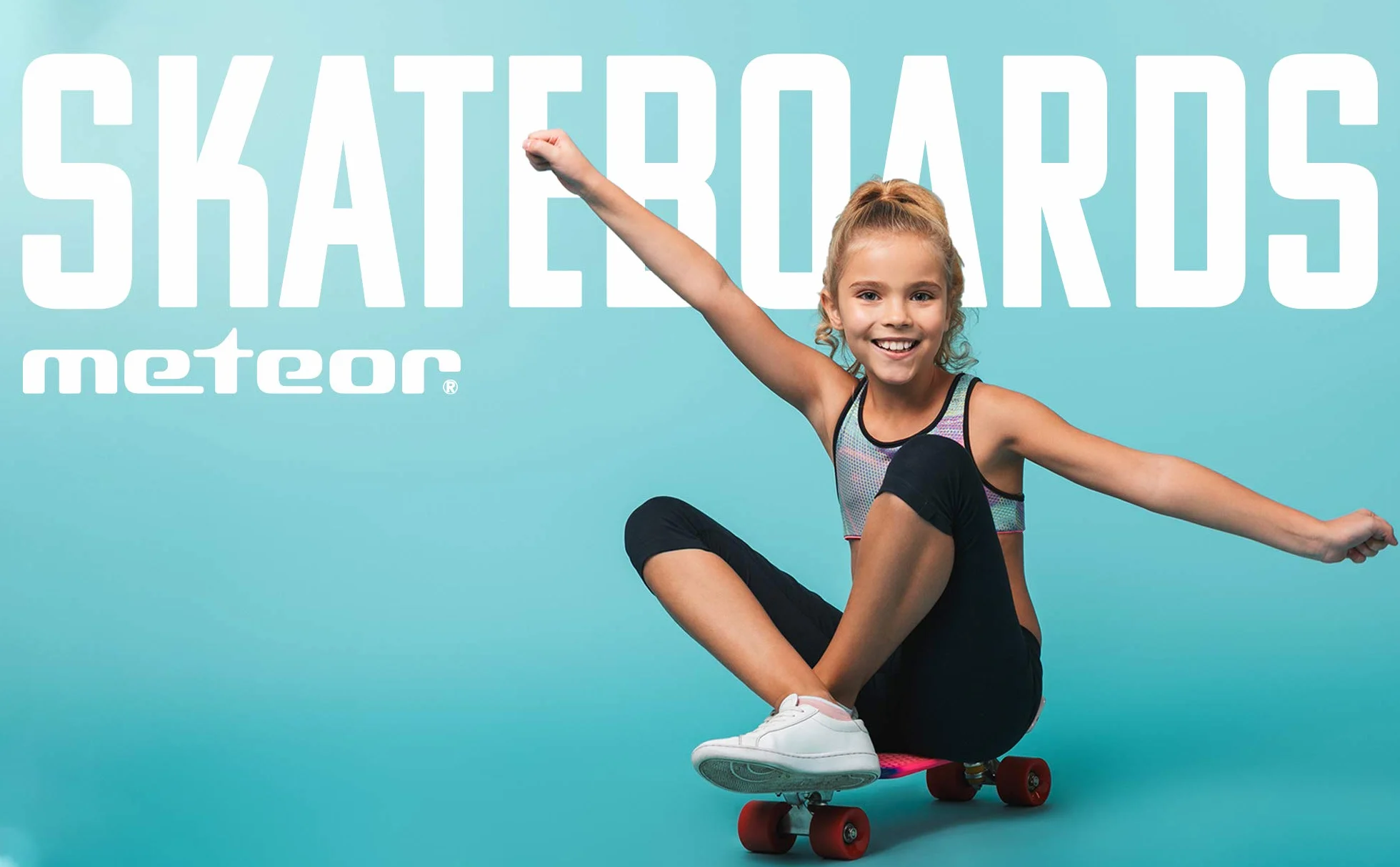 Deskorolka mini cruiser klasyczna fiszka longboard dla dzieci początkujących skatepark retro lekka meteor