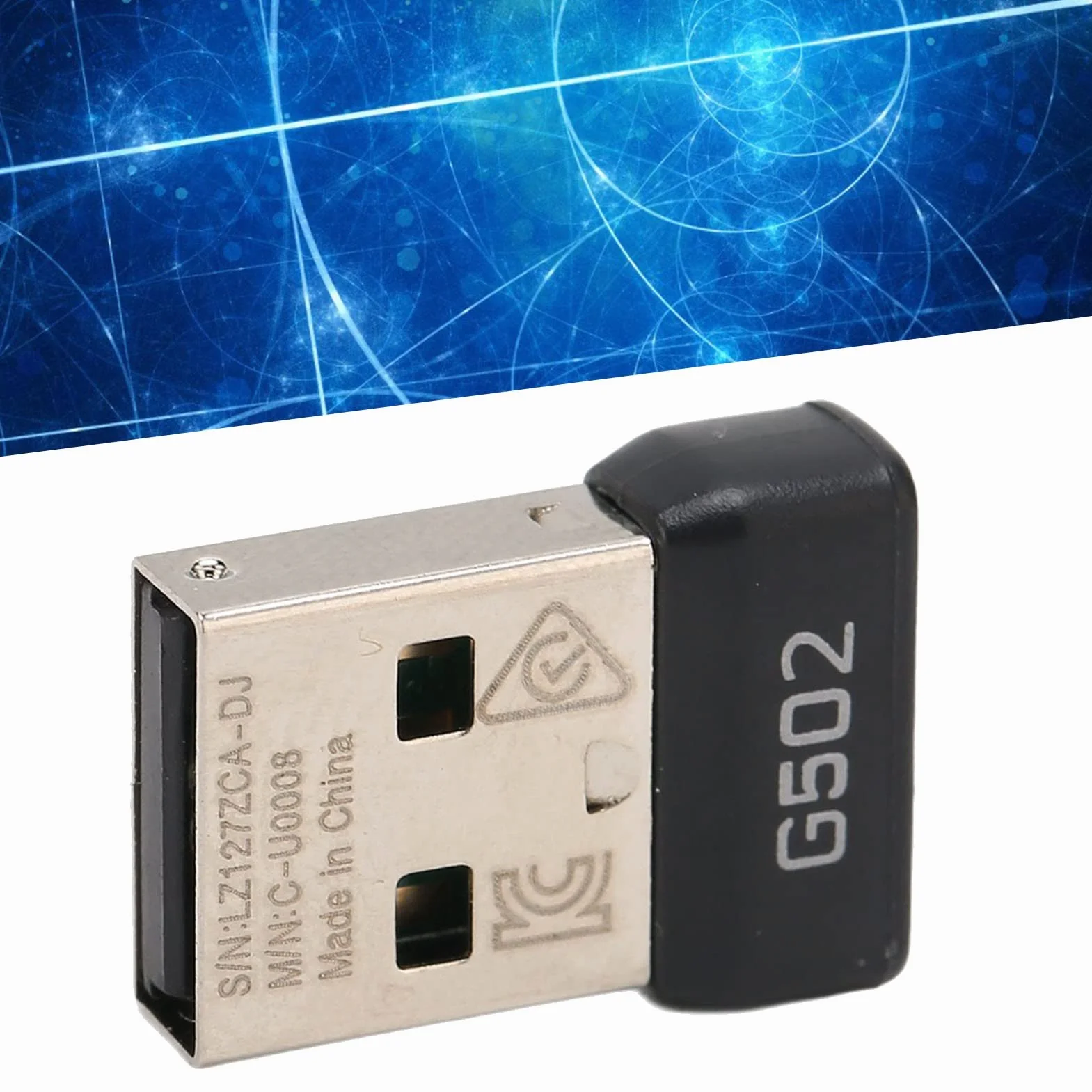 Zamiennik Adaptera Odbiornika Myszy USB do Myszy Bezprzewodowej G502 Lightspeed, Stabilny sygnał Bezprzewodowy 2,4 GHz, Mały Przenośny Odbiornik USB Adapter Myszy do Gier