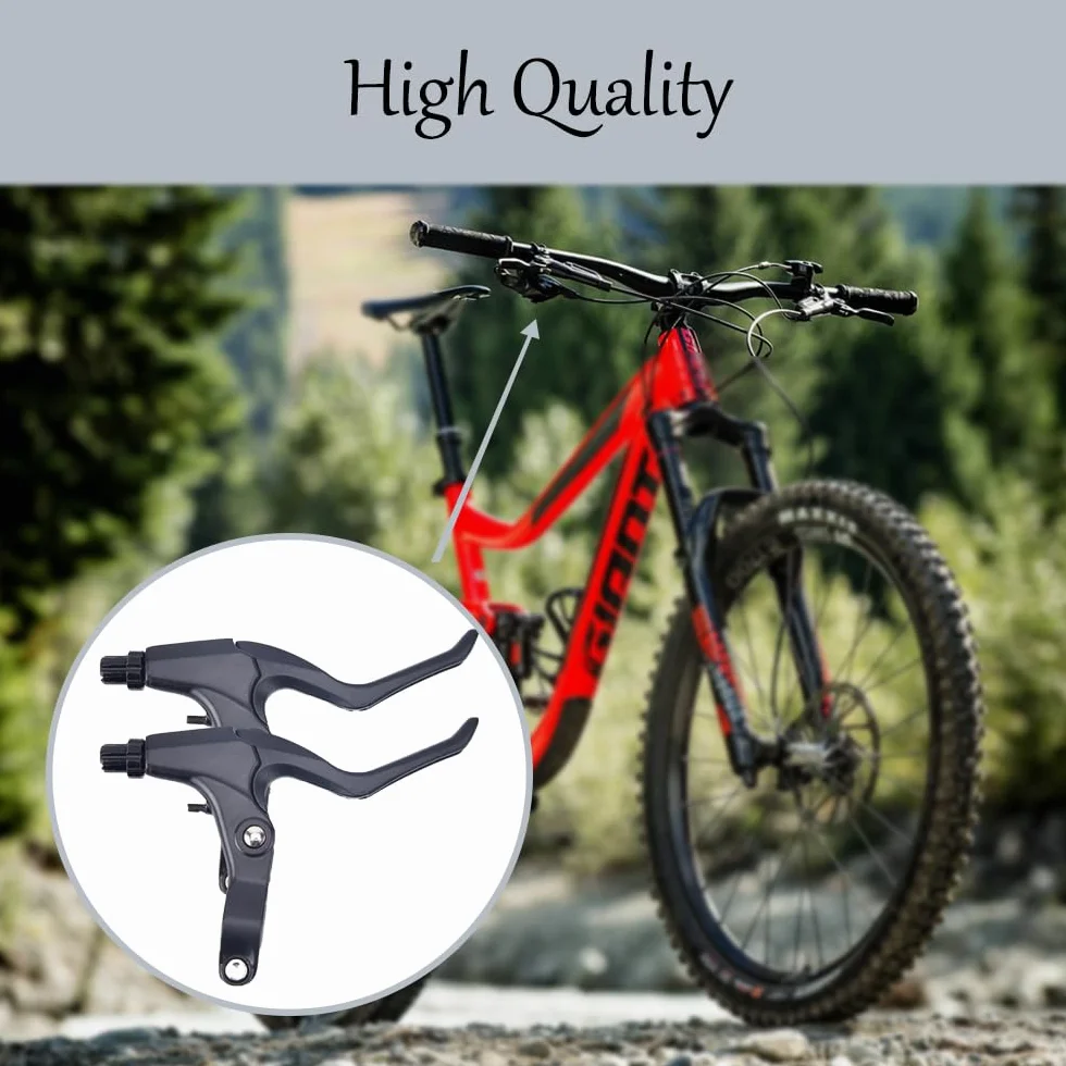 Zestaw dźwigni hamulca rowerowego z linką hamulcową, dźwignia hamulca ze stopu aluminium, do hamulców typu V i mechanicznych hamulców tarczowych, uchwyt aluminiowy do MTB BMX