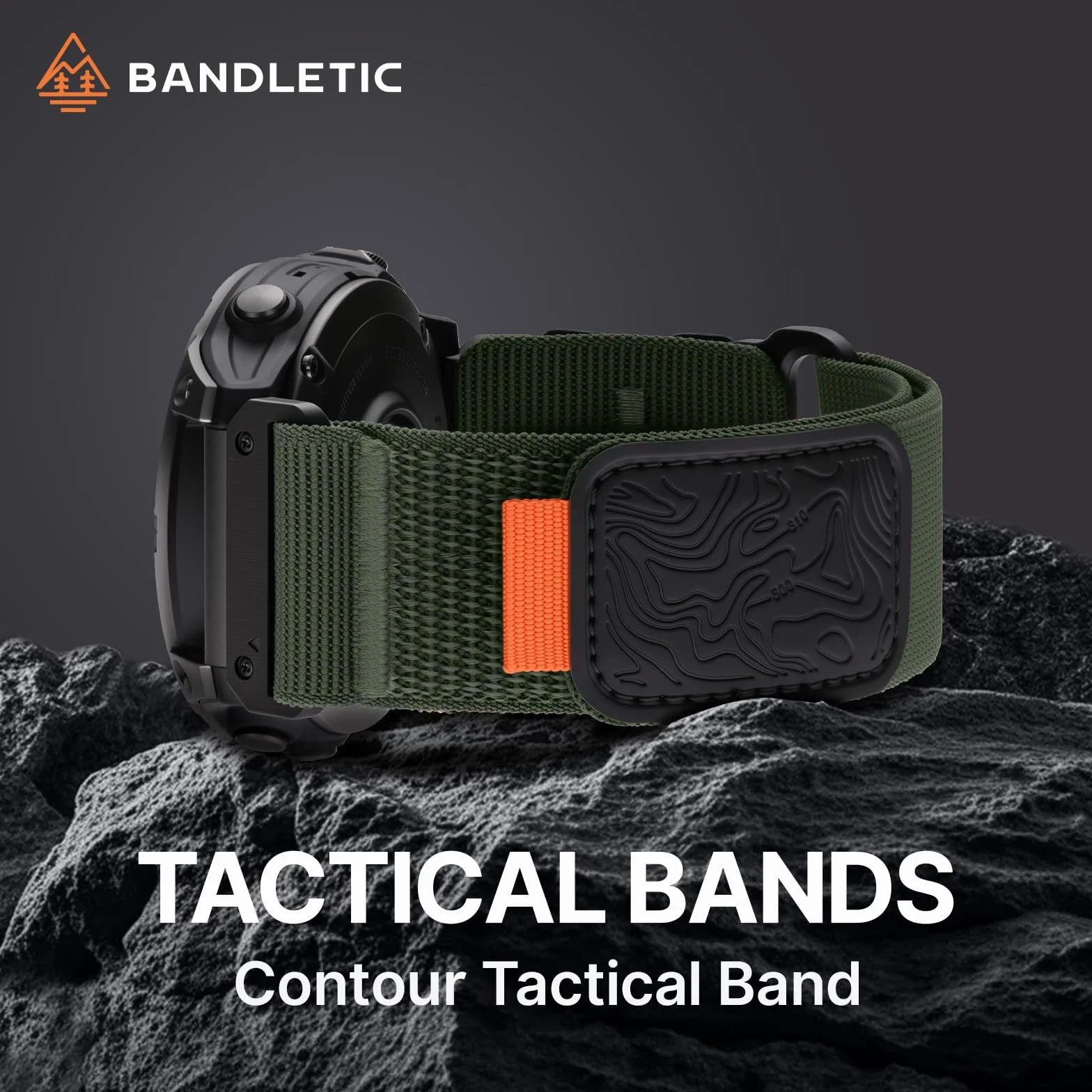 Bandletic Pasek do Fenix 6/Fenix 6 Pro / Fenix 7 / Fenix 7 Pro / Fenix 8 47 mm / Fenix 5 Pro / Fenix 5 Plus/Fenix Epix/Epix Pro 47 mm, silikonowy QuickFit 22 mm zapasowy pasek do Forerunner 965/955