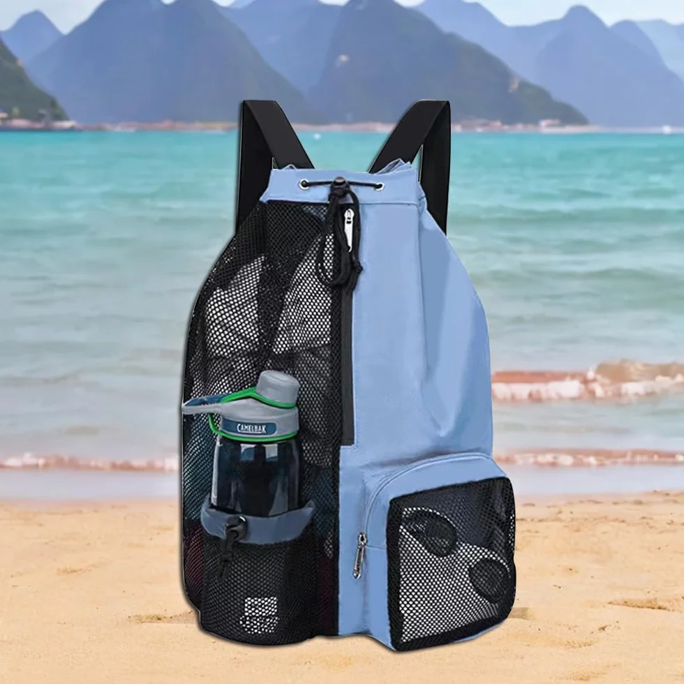 YGCHEN Siatkowa torba do pływania, wielofunkcyjny plecak sportowy, oddychający worek basenowy, idealny na basen, plażę, siłownię (mężczyźni, kobiety)