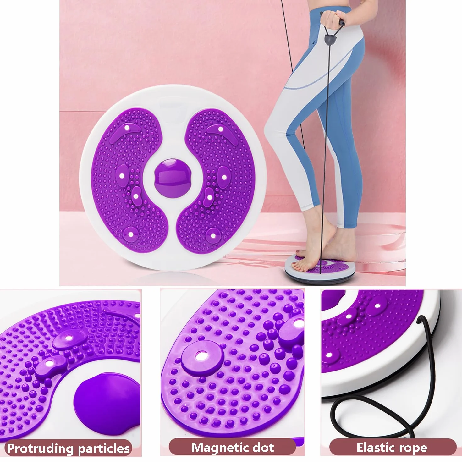 Twist Waist Disc Board ze sznurkiem, wielofunkcyjna tarcza do fitnessu, do ćwiczeń aerobikowych, akcesoria fitness, taśmy oporowe, do masażu stopy