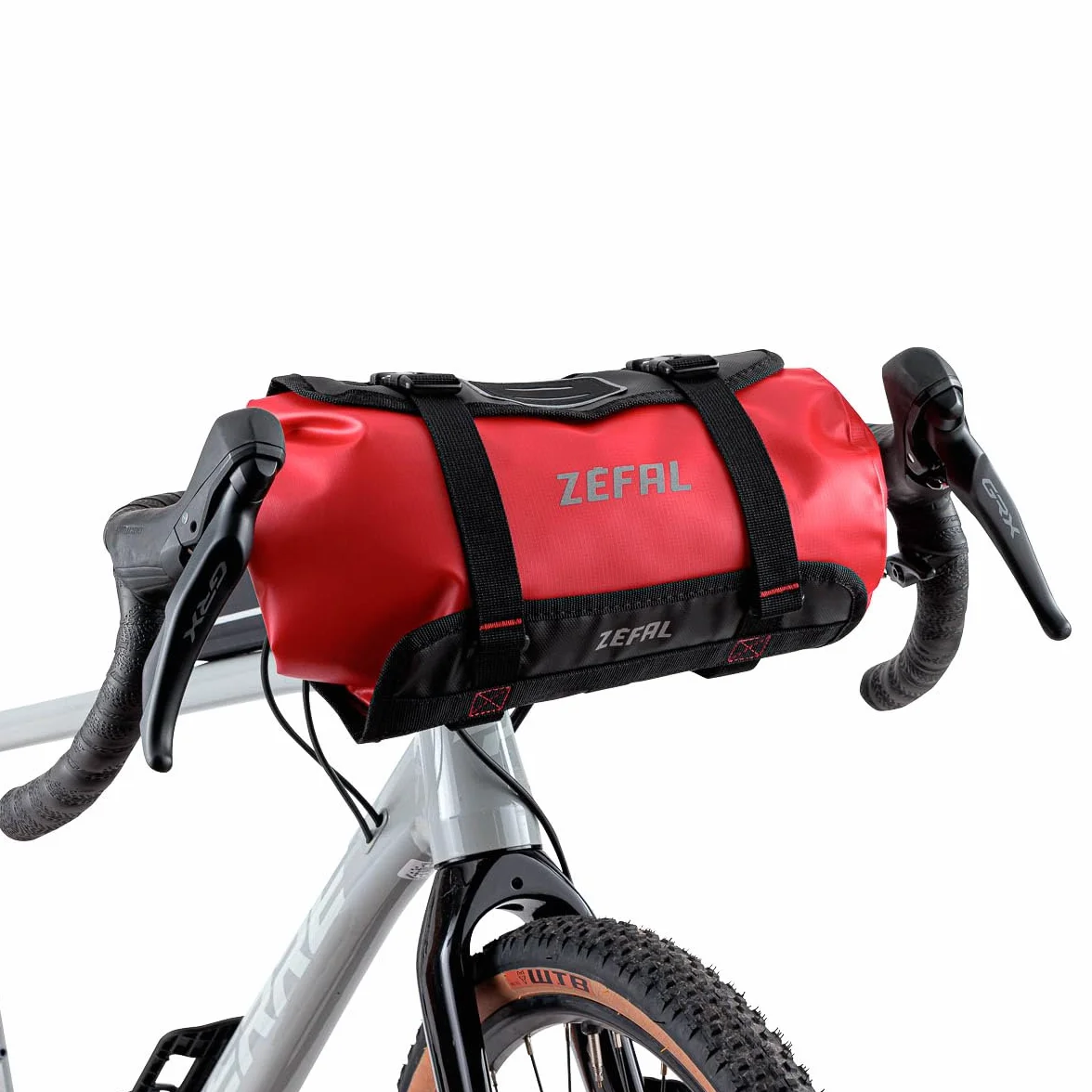 ZEFAL Z Adventure F5 - Torba na kierownicę rowerową 5 L - wodoodporna i uniwersalna torba na kierownicę do roweru górskiego, szosowego i żwirowego, czerwono-czarna, pojemność 5 l, 320 g