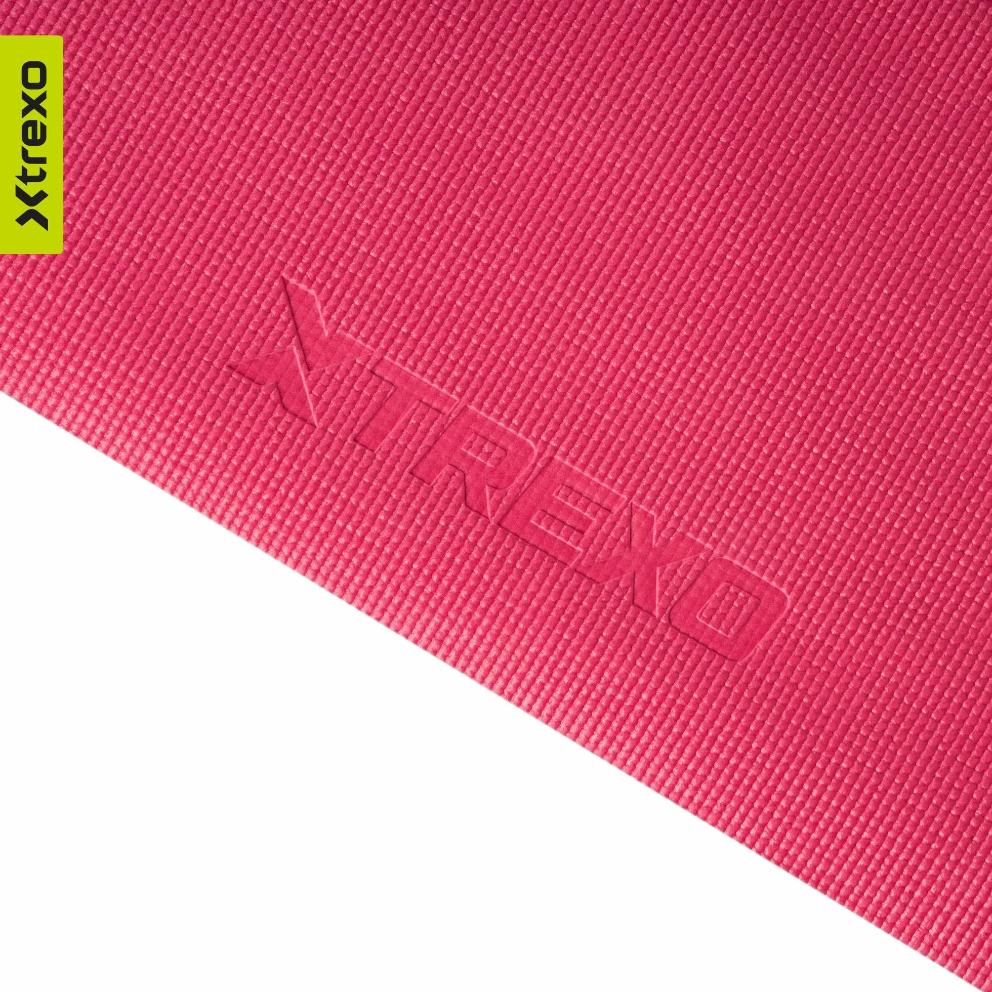 TREXO Mata gimnastyczna 3 mm czarna 173x61 cm antypoślizgowa PCW do jogi