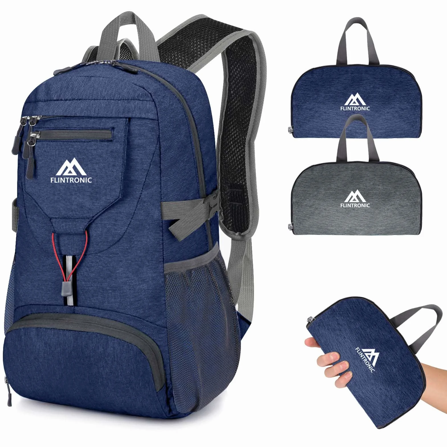 flintronic Składany mały plecak, ultralekki plecak 20 l, składany plecak turystyczny, plecak unisex, wodoodporny plecak podróżny na co dzień do uprawiania sportu na świeżym powietrzu jazdy na rowerze