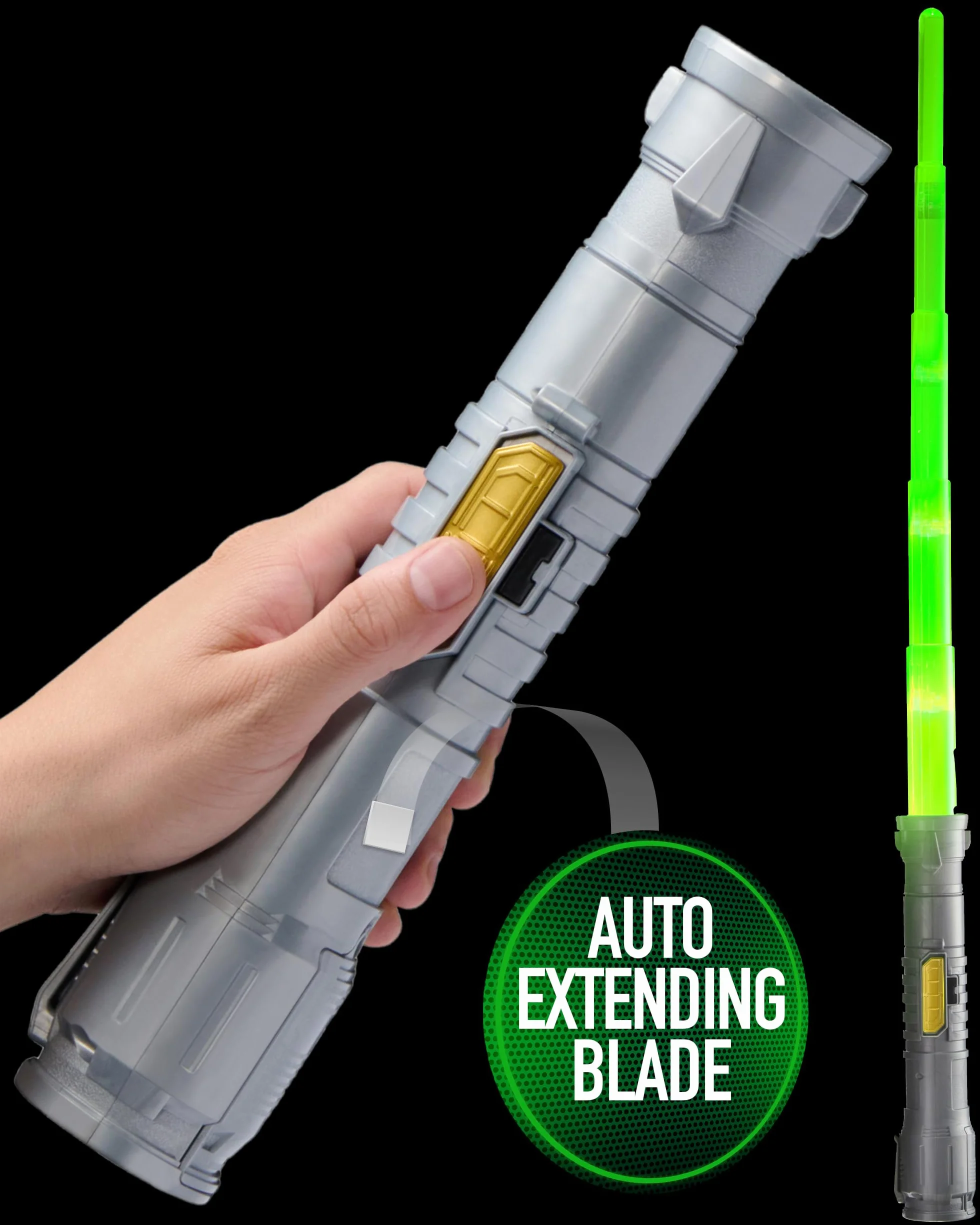 zielony | automatyczne przedłużanie 76.2 cm LED Energy Blade | Z ruchem światłem i efektami dźwiękowymi | Zalecany wiek od 6 lat