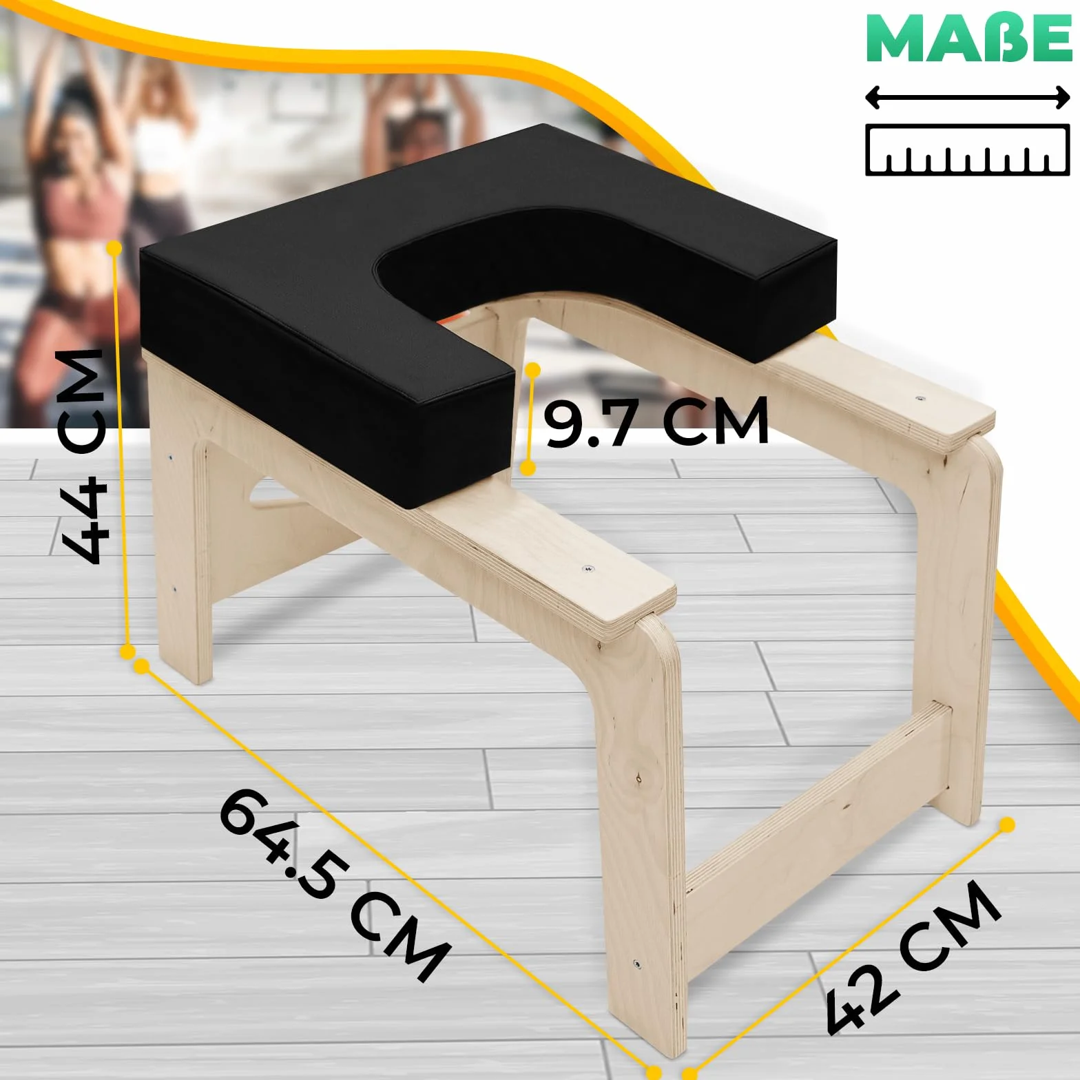 Wysokiej jakości krzesło do jogi i taboret – Made in Europe – do fitnessu, medytacji i relaksu