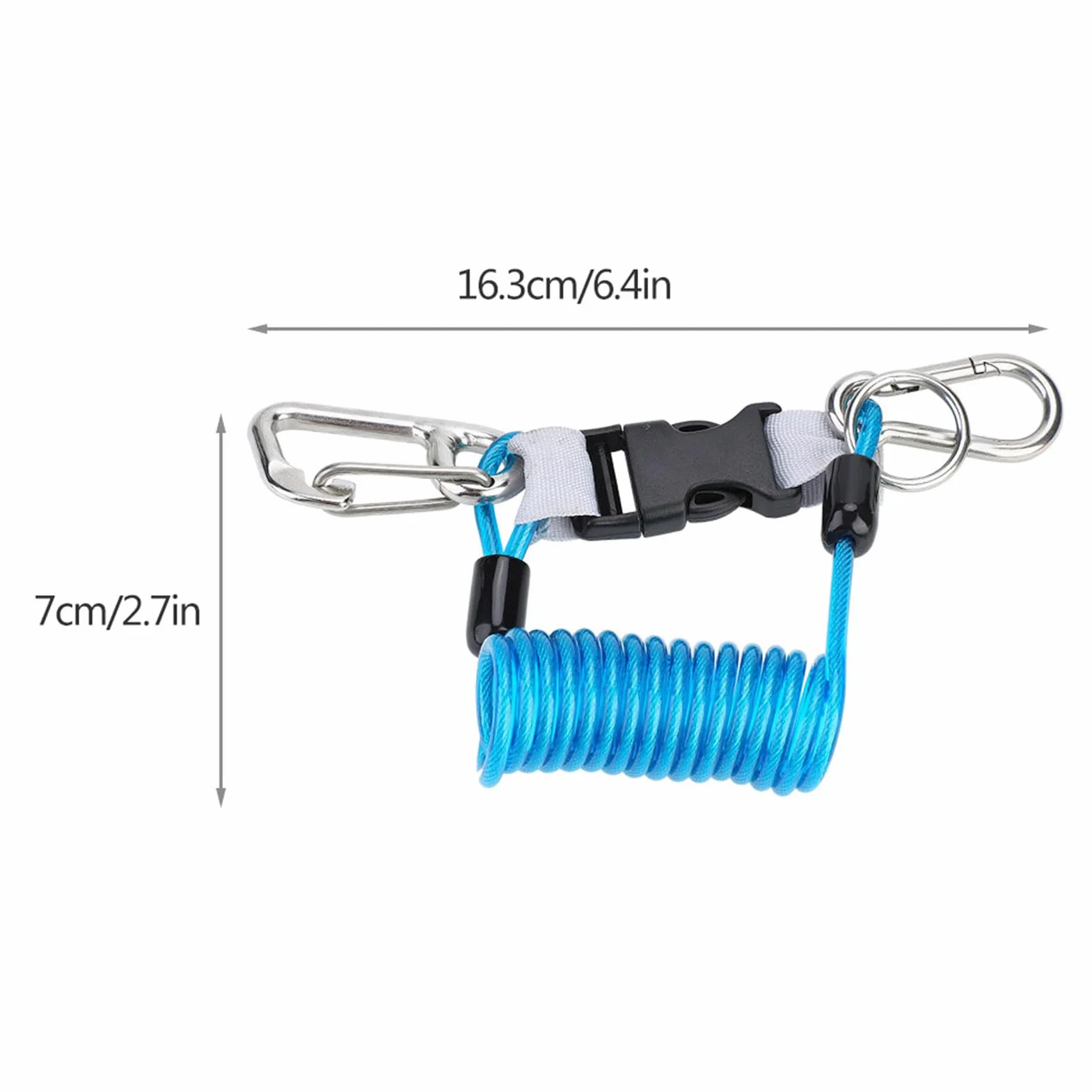 Watris Veiyi Akcesoria do nurkowania, spiralny kabel do nurkowania, wysoka wydajność do nurkowania, kamera podwodna, wędkarstwo, do kamer, lamp do nurkowania