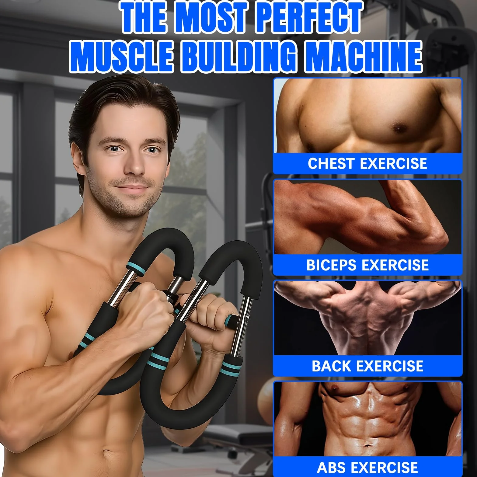 Twister Arm Trainer, regulowany ekspander klatki piersiowej, ćwiczenie klatki piersiowej dla mężczyzn, sprzęt fitness do treningu mięśni ramion, przenośny sprzęt do fitnessu w domu