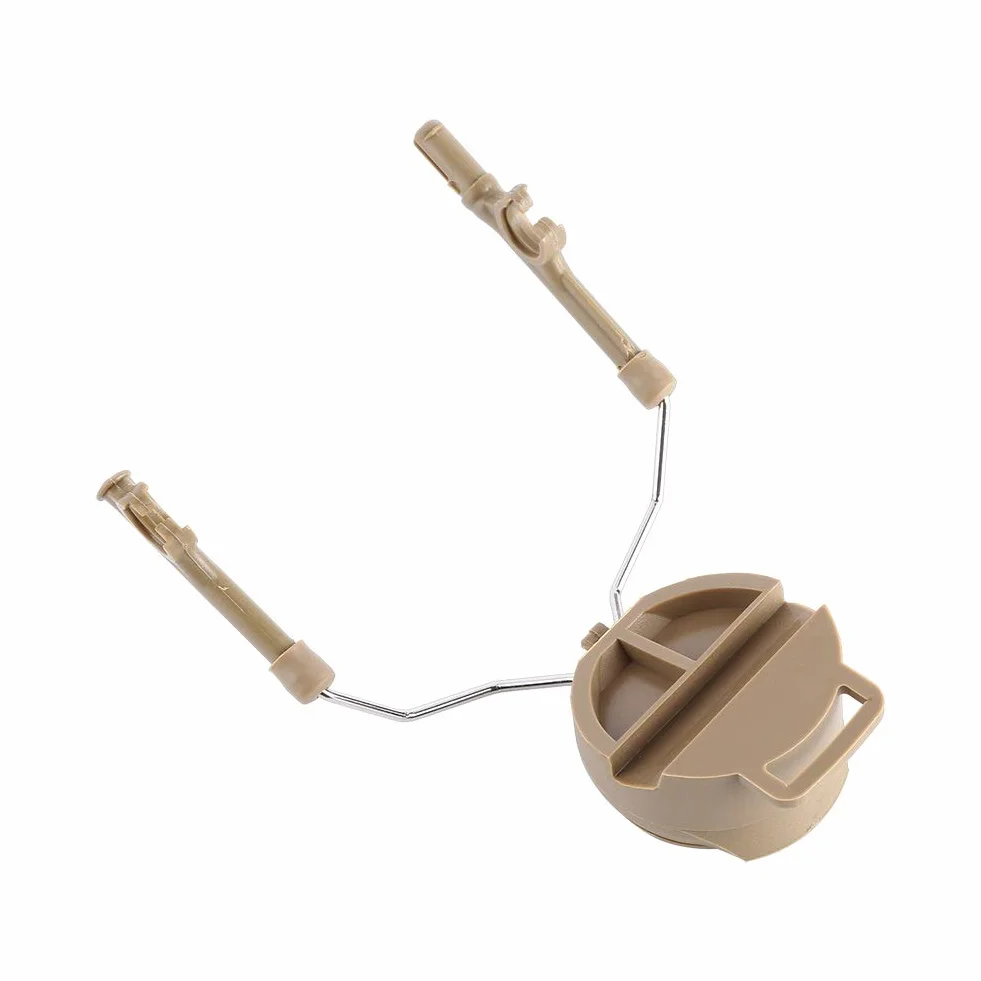 Adapter do kasku – 2 szt. plastikowy + stalowy kask szyna łukowa podwieszenie zestaw słuchawkowy do Peltor Comtac (kolor: Opaleniony)