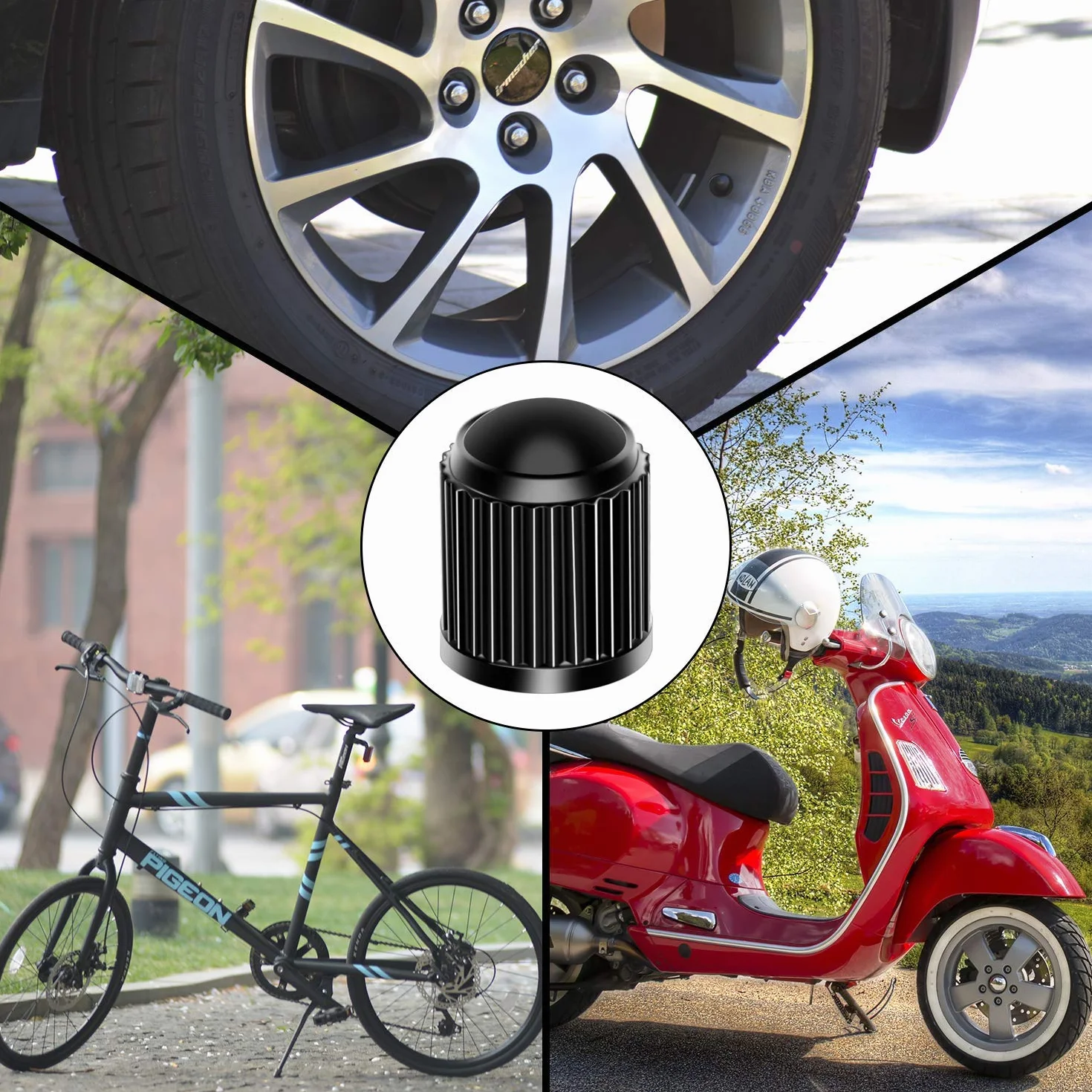 Czapka na wentyl rowerowy Presta, 50 szt. nakładki na wentyle rowerowe, stop aluminium, francuski styl, pyłoszczelna osłona trzpienia zaworu, do motocykli, ciężarówek, rowerów