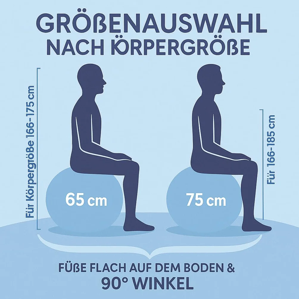 Piłka Gimnastyczna Ø65cm Ø75cm Do Siedzenia Treningowa z Pompką Fitness Joga Pilates