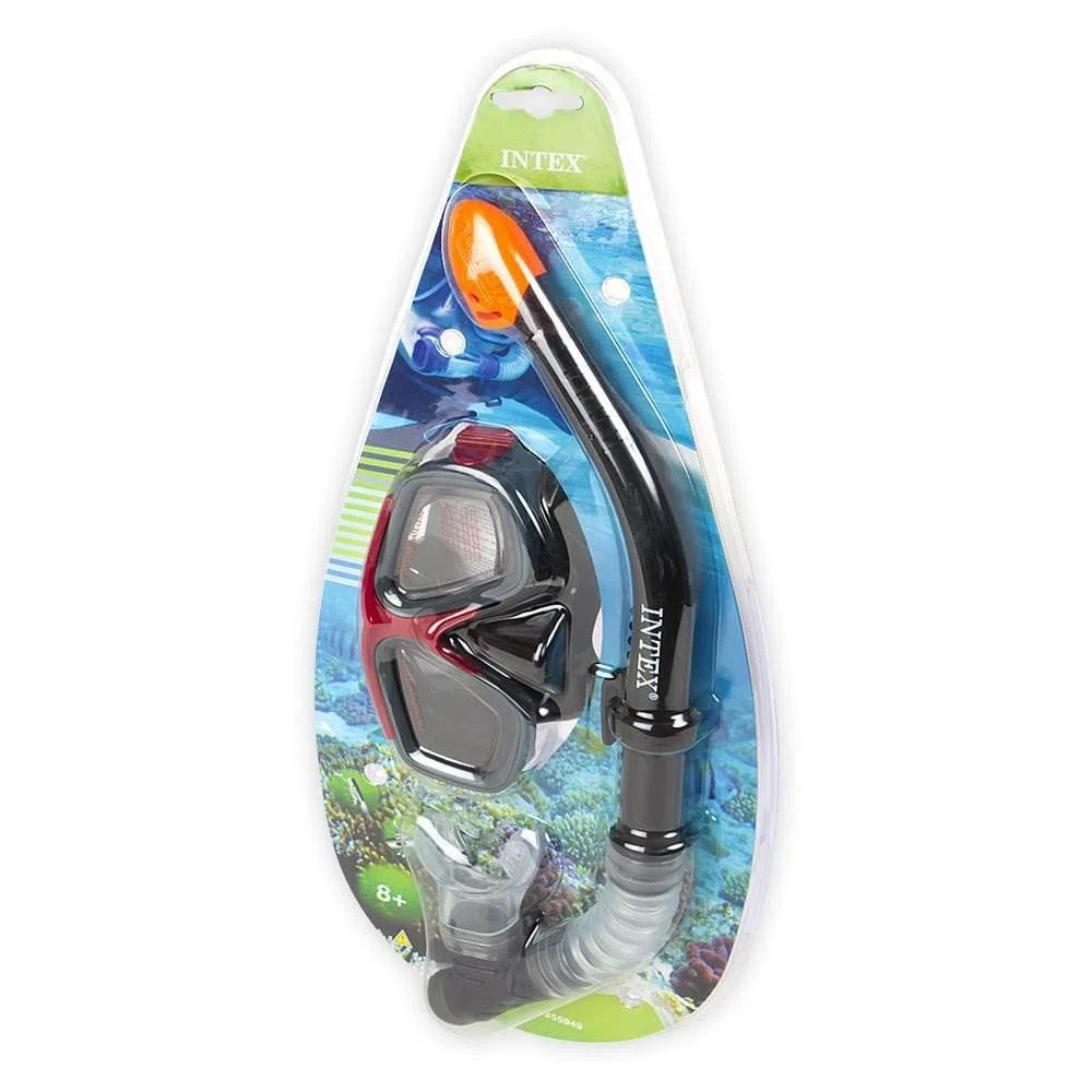 Intex 55949 Surf Rider zestaw do pływania - czarny/czerwony/biały