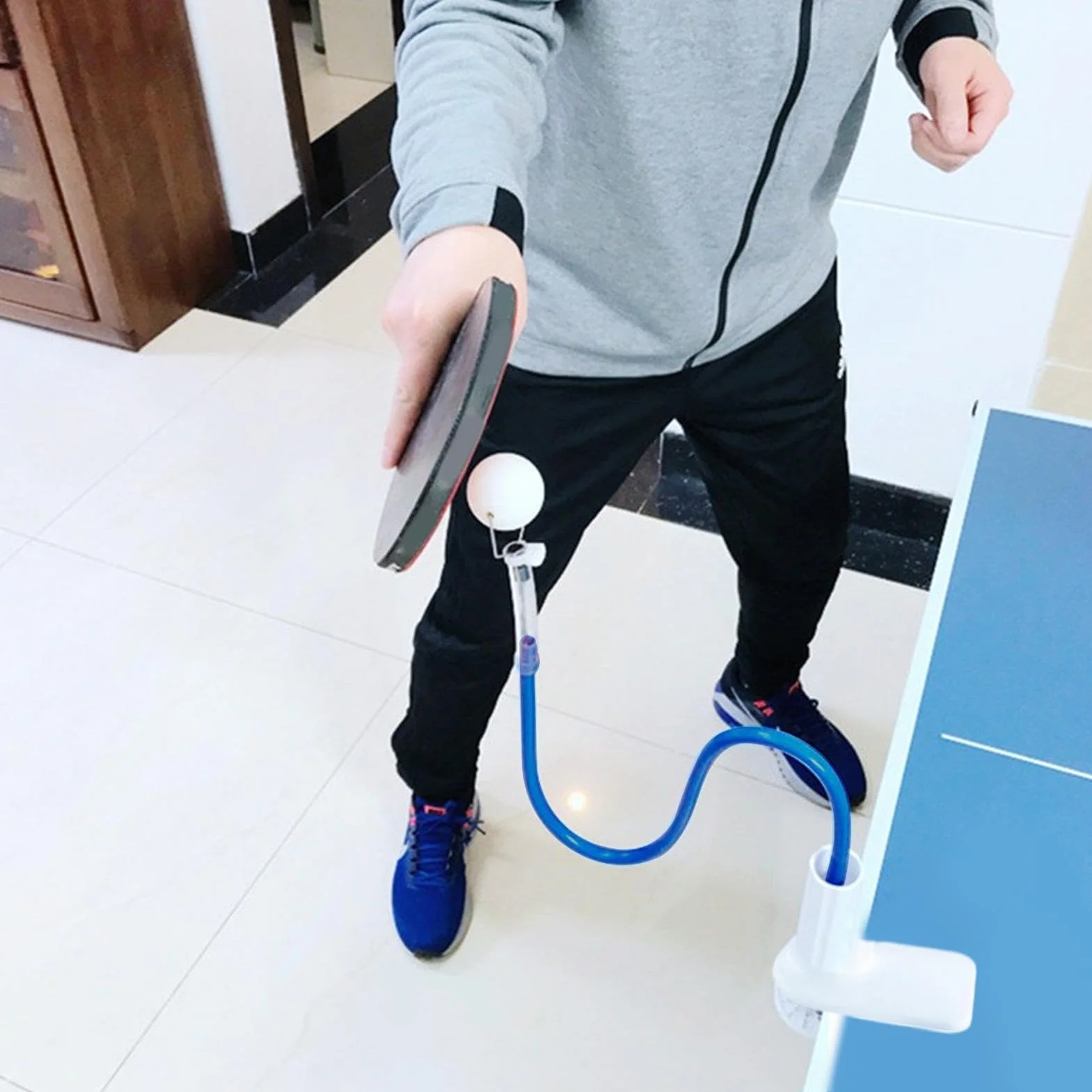 Table Tennis Trainer - Adjustable Fixed Professional Robot, Portable Equipment for Home, Travel or Club