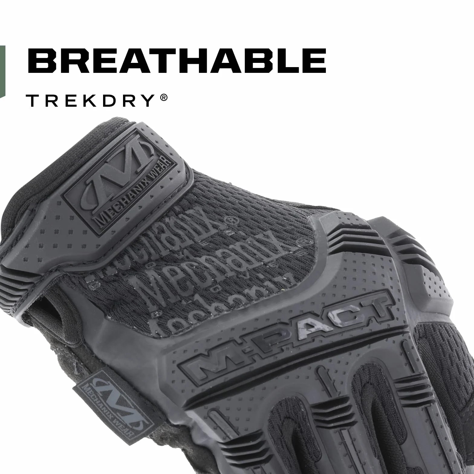 Mechanix Wear M-Pact® Covert rękawice robocze bez palców (rozmiar M, wszystkie czarne)