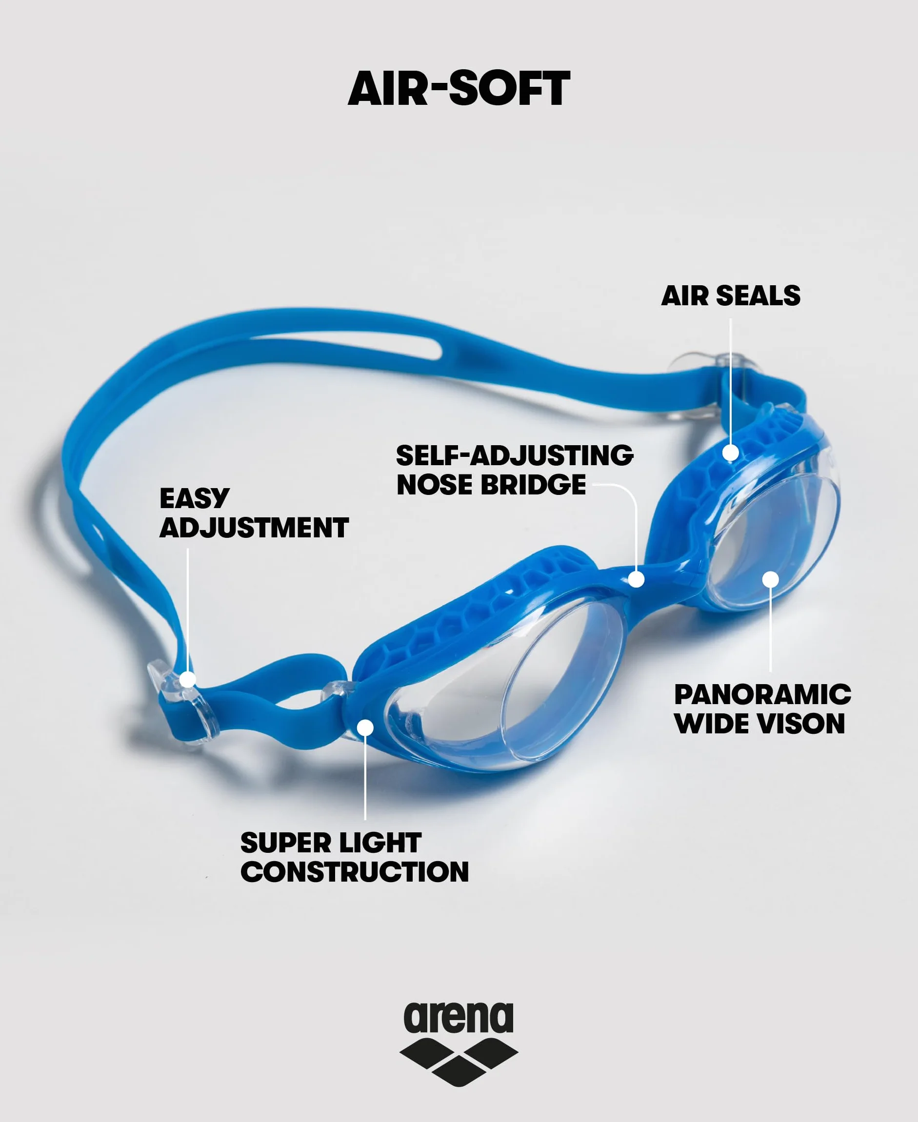 Arena Uniseks Gafas Airsoft Okulary do Pływania, Wielokolorowy