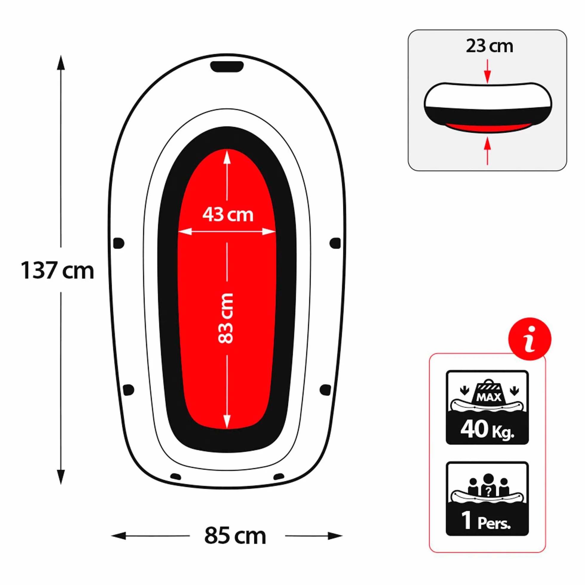 Intex Unisex - Dorośli Bateau Explorer Pro 50 58354NP Dmuchana Łódka, Wielokolorowy, 137 x 85 x 23 cm