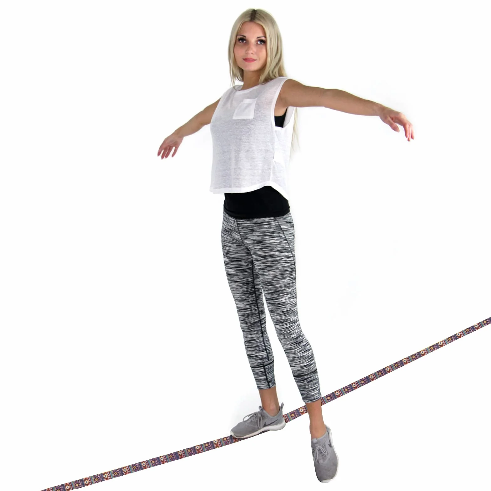 ALPIDEX Slackline Set 15m z osłoną drzewa i napinaczem