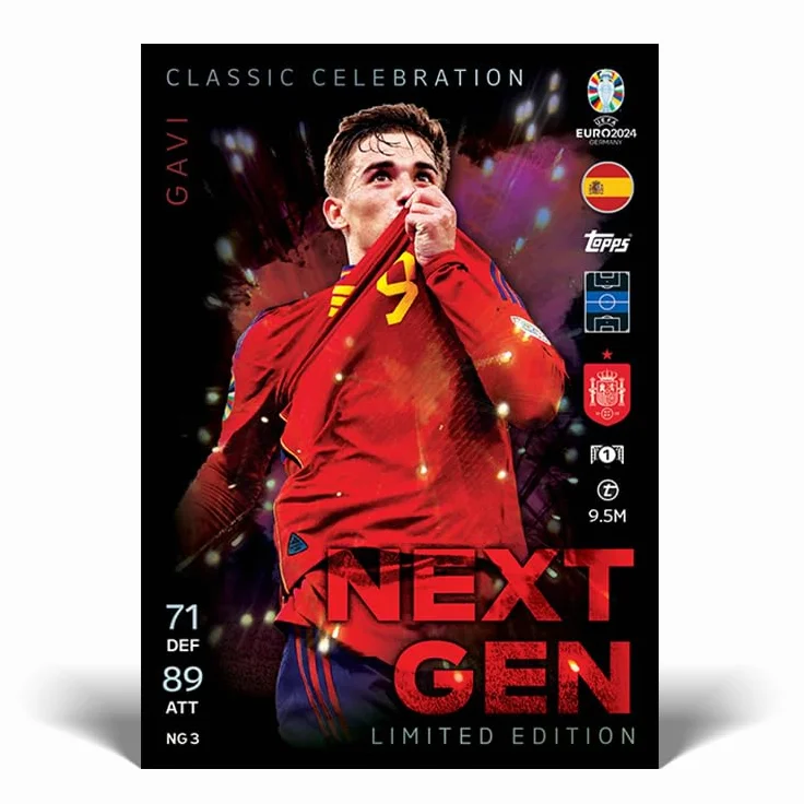 Topps Match Attax Euro 2024 Mega Tin 2 Next Gen 44 karty + 4 ekskluzywne limitowane