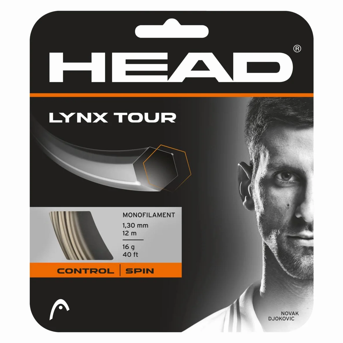 Head Lynx Tour Set Tenis Zestaw Lin 12M Monofilament Naturalne Kolory