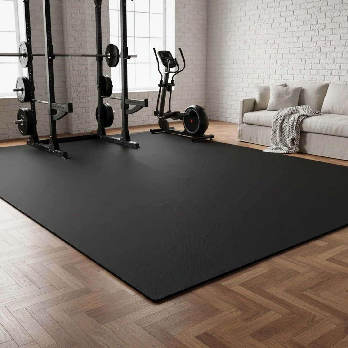eyepower 1,7 m² mata ochronna na pod?og? Fitness 18 p?yt pod?ogowych 30 x 30 Homegym mata do fitnessu mata pod?ogowa do si?owni, sprz?t fitness, mata izolacyjna do bie?ni, roweru, urz?dzenia