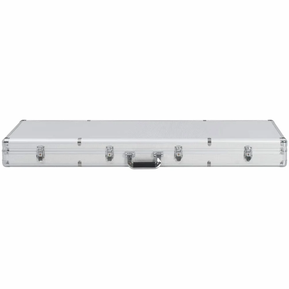 vidaXL Futerał na broń aluminium 118x38x12 cm srebrny
