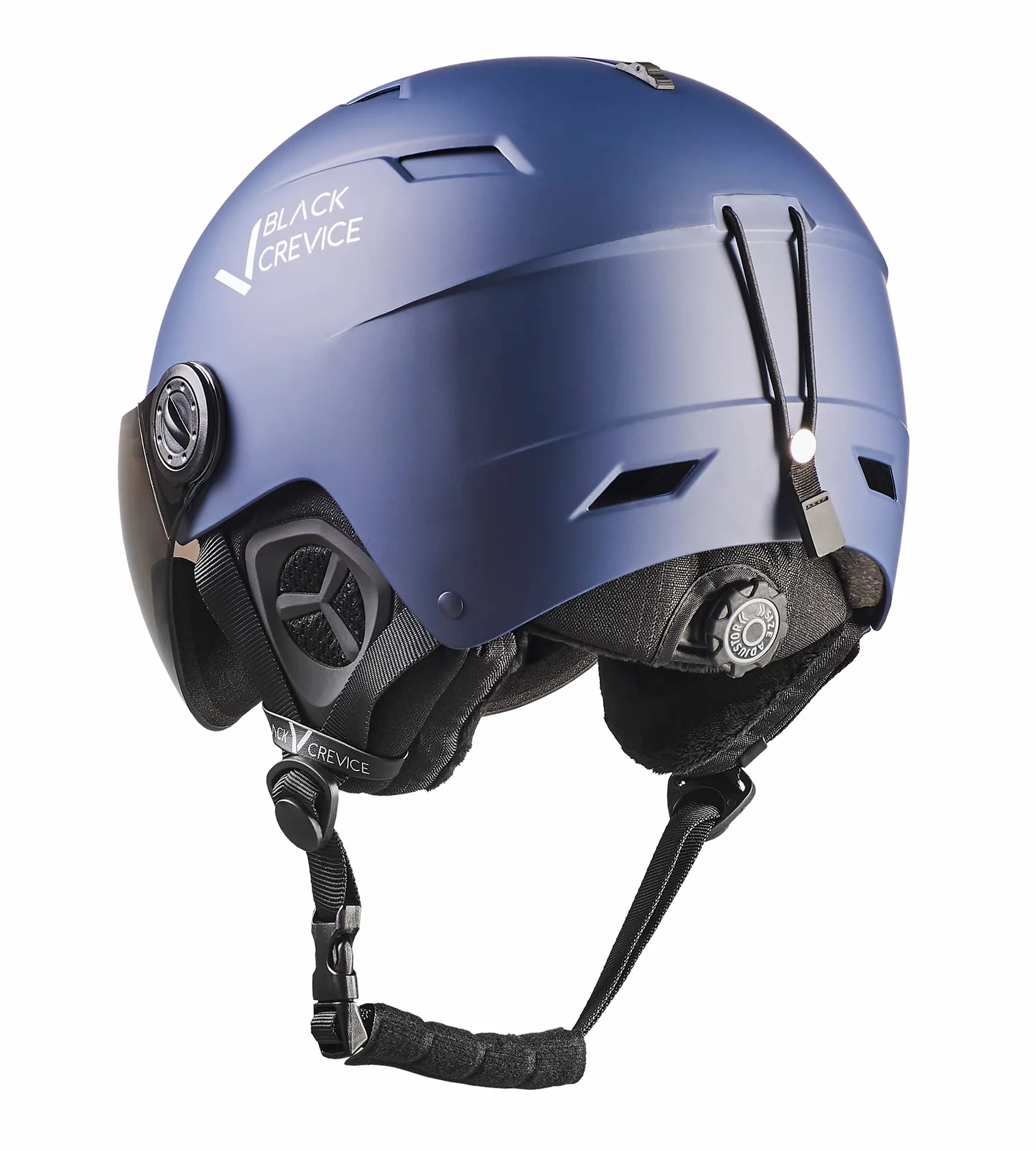 Black Crevice Kask narciarski z wizjerem Kirchberg I oddychający kask narciarski dla mężczyzn i kobiet z otworami wentylacyjnymi I wysokiej jakości kask narciarski unisex I regulowany kask narciarski