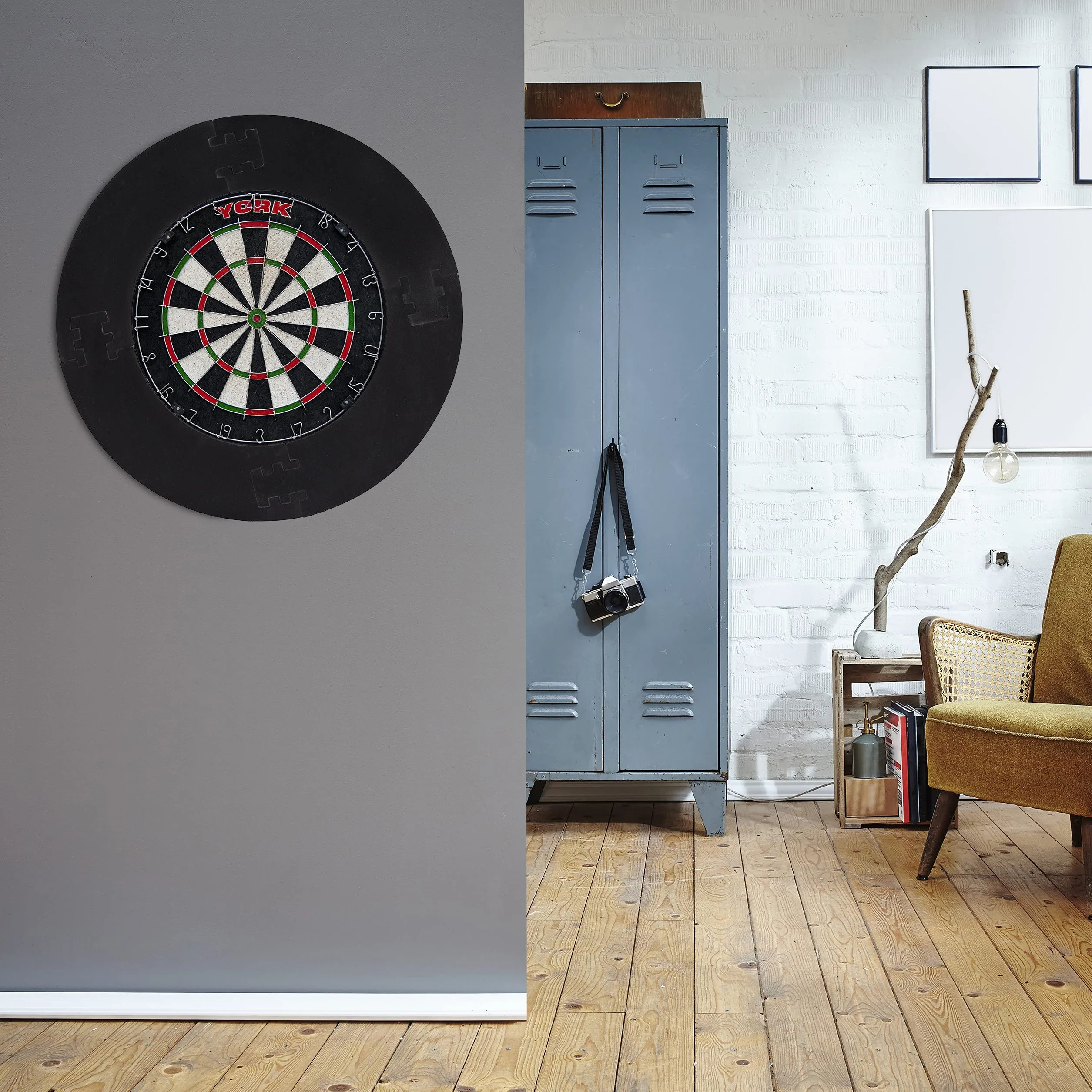 Relaxdays Dart Catchring R7, 4-częściowy, pierścień ochronny na tarczę do darta 45 cm, stabilna ochrona ściany, EVA, całkowita Ø 72 cm