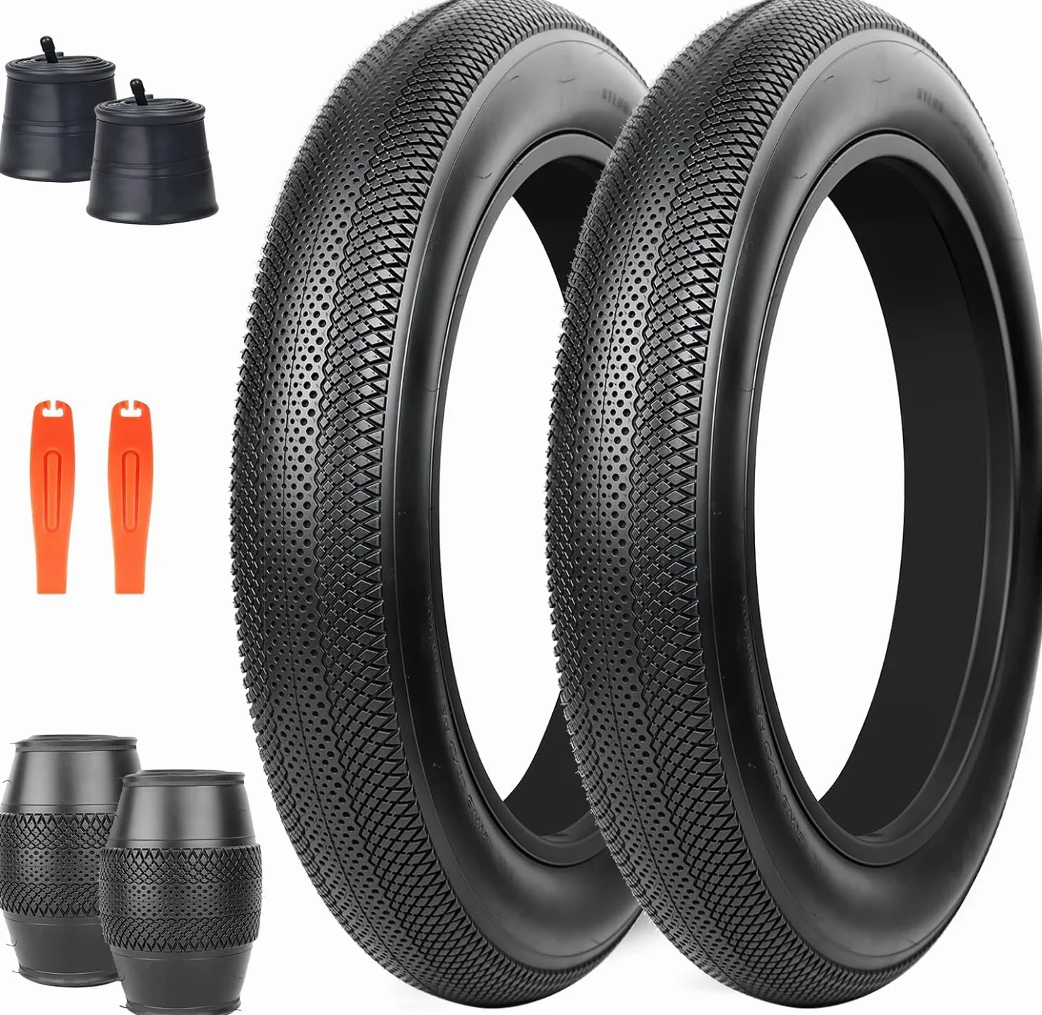ZUKKA Opony do roweru Fatbike 26 x 4.0 cala Heavy Duty składane opony tłuste 26x4.0 z osłoną i 2-pakiet 26-calowych dętek 26x4.0 do roweru Fatbike, górskiego MTB