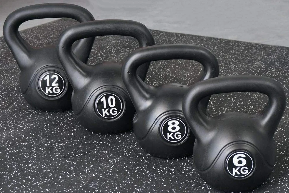 Vivol Kettlebell 10kg Vinyl - hantla kulista treningowa z premium powłoką z tworzywa sztucznego i wypełnieniem cementowym - Do siłowni, crossfitu i fitnessu w domu