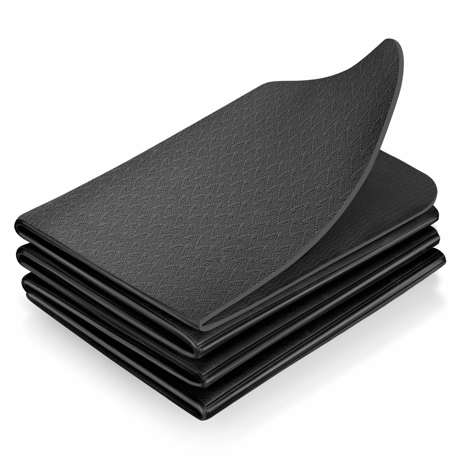 Flintronic składana mata do jogi, podróżna mata do jogi, gruba mata do ćwiczeń, antypoślizgowa mata do jogi TPE, składana przenośna mata gimnastyczna do jogi, pilatesu, fitnessu, sportu, treningu