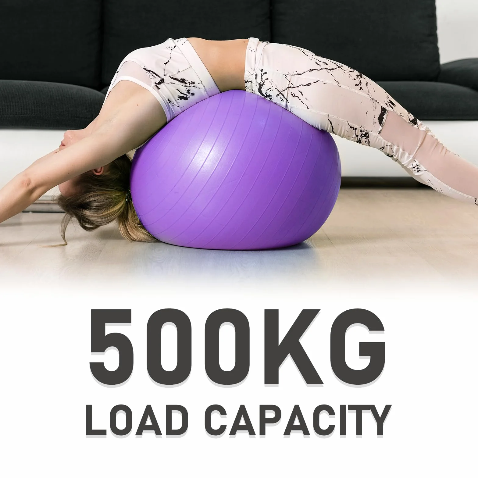 Piłka Gimnastyczna, Piłka Jogi Fitness, Piłka Treningowa, Piłka Gimnastyczna na Trening Regeneracyjny i Szkolenie Rdzeniowe, z Pompą Powietrzną, Domem, Siłownią, Biurową Fitness