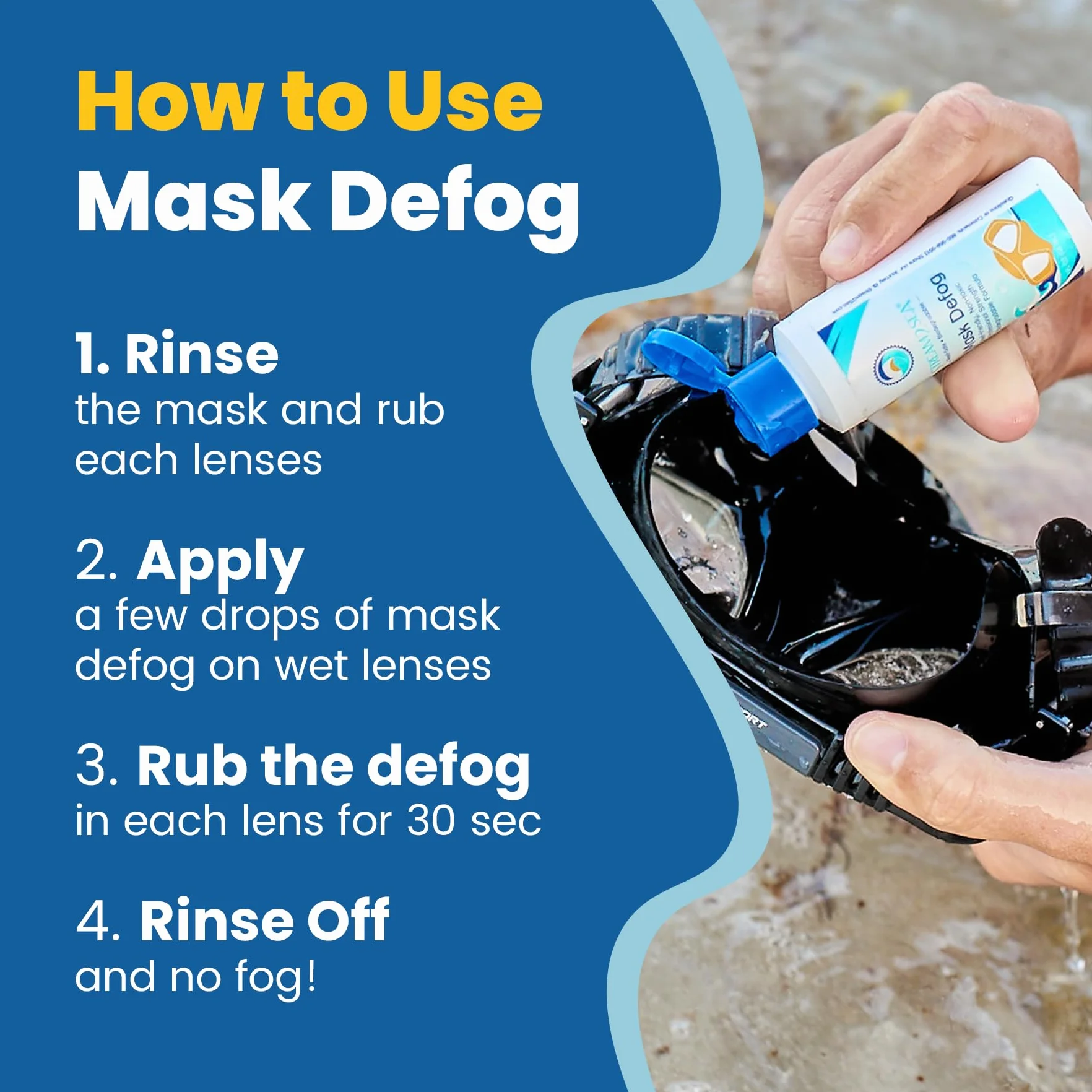 Reef Safe Anti-Fog Spray do gogli pływackich i masek do nurkowania