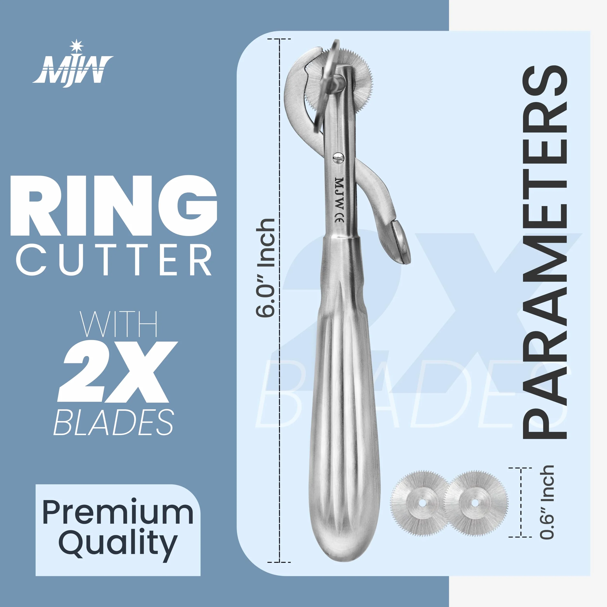 MJW Finger Ring Cutter Obcinak do Pierścieni Palcowych Stal Nierdzewna Narzędzie do Cięcia Biżuterii Pierwszej Pomocy