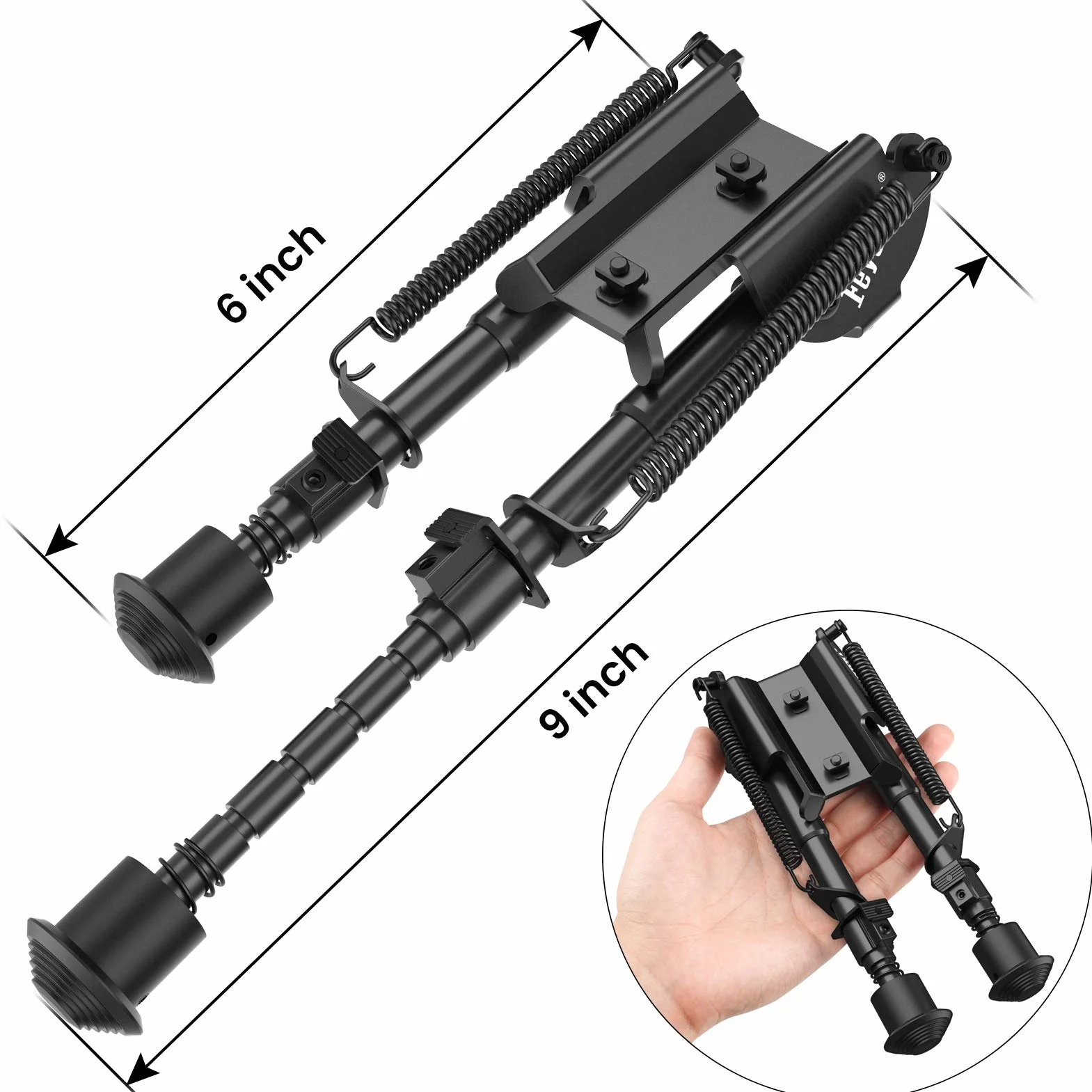 Feyachi B13 Bipod karabinowy 6-9 cali Regulowany taktyczny Picatinny Weaver