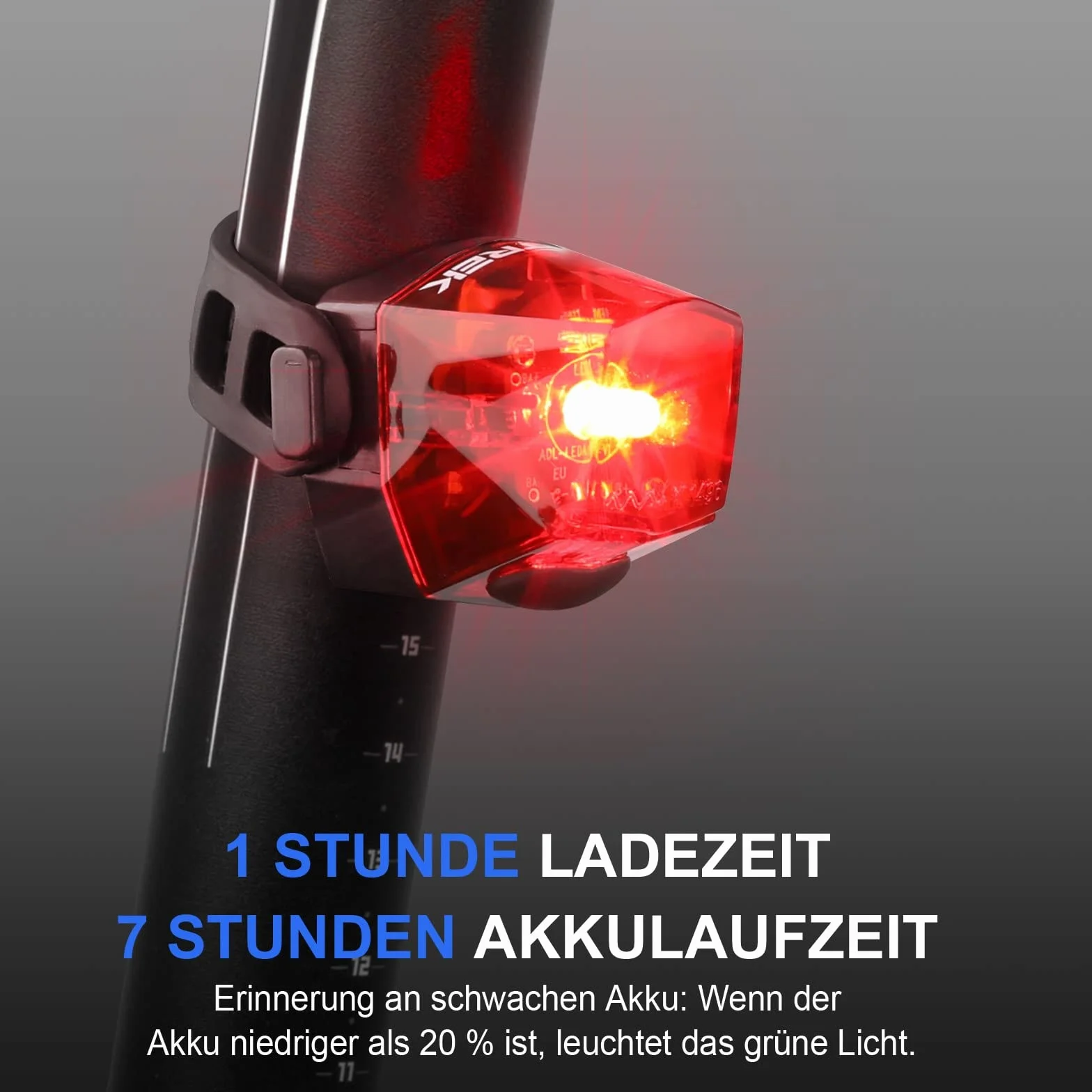 toptrek Światło rowerowe, ładowane przez USB, światło rowerowe typu C, dopuszczone do ruchu drogowego (obowiązują przepisy lokalne), światło rowerowe przednie do 70 luksów z tylnym światłem, odporne