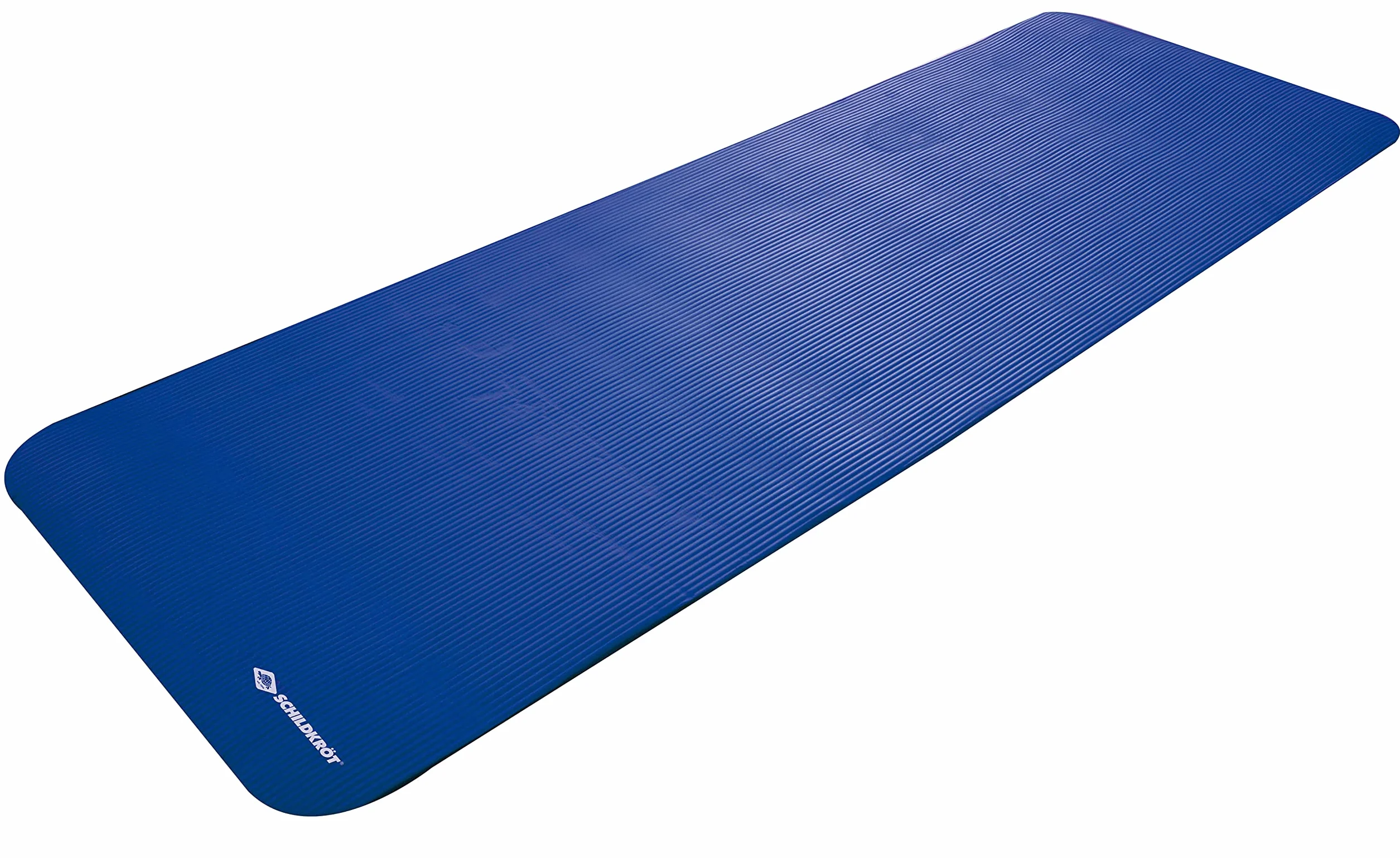 Schildkröt Mata do fitnessu XL, 15 mm, 195 x 80 cm, niebieska, antypoślizgowa, optymalna dla większych osób, z paskiem do noszenia, 960163