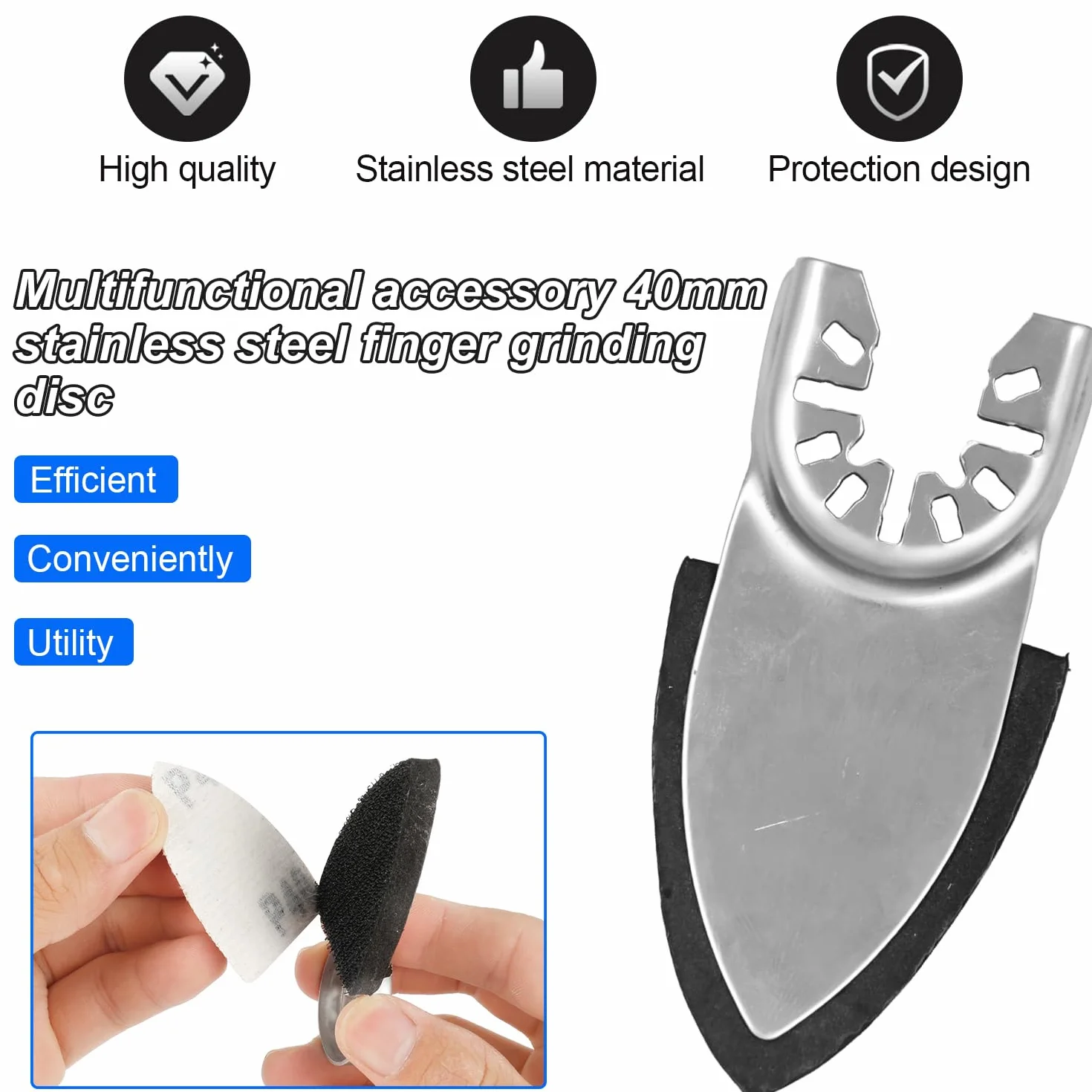 Multitool płyta szlifierska do szlifierki delta, ziarnistość 60/80/100/120/240, do drewna i tworzyw sztucznych