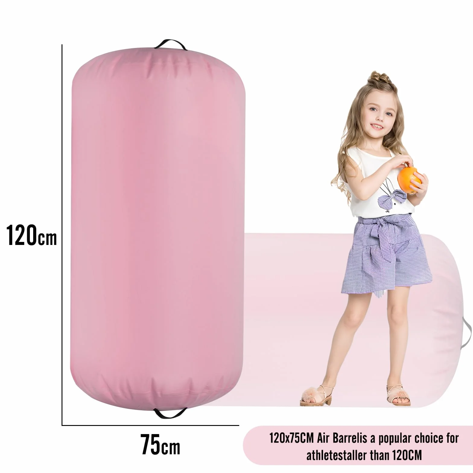 Todeco Air Roller 120x75cm nadmuchiwany wałek powietrzny do gimnastyki, jogi, taekwondo