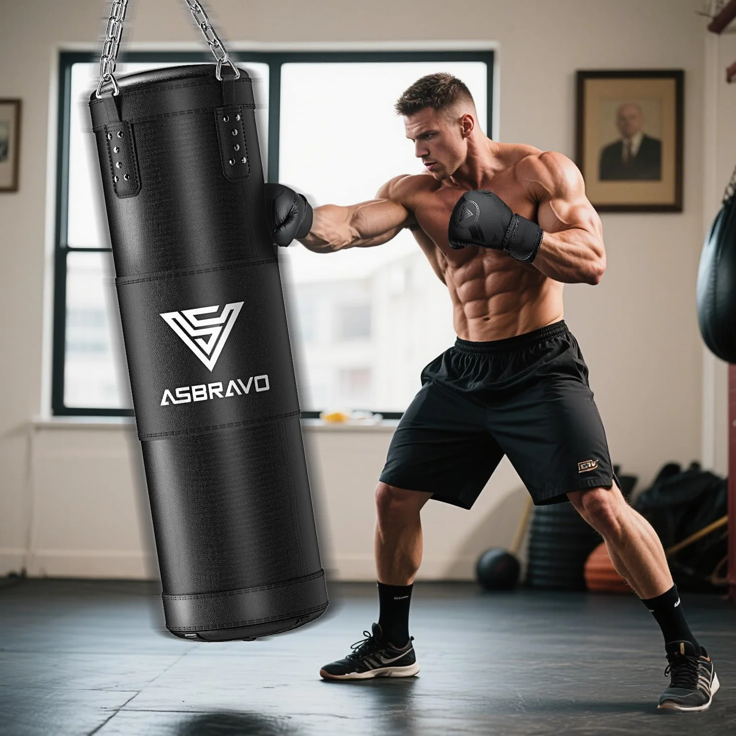 Zestaw z Torbą Bokserską 1,2 m Oxford z Rękawicami 12 oz do MMA Muay Thai Niewypełniony