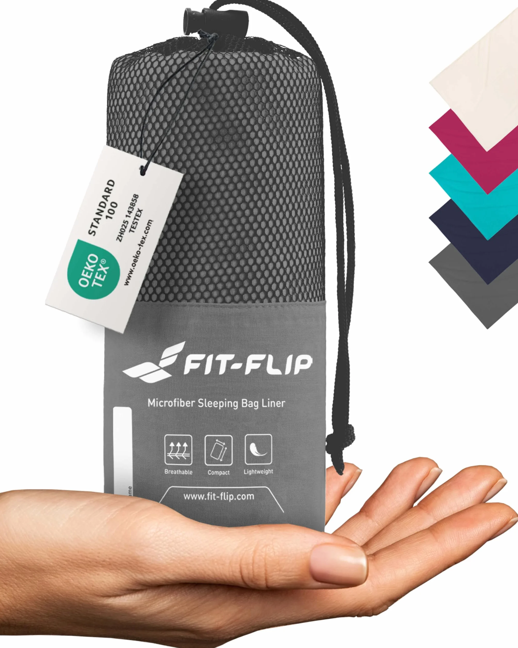 Fit-Flip Śpiwór bawełniany 325g wkładka do śpiwora z przegrodą na poduszkę