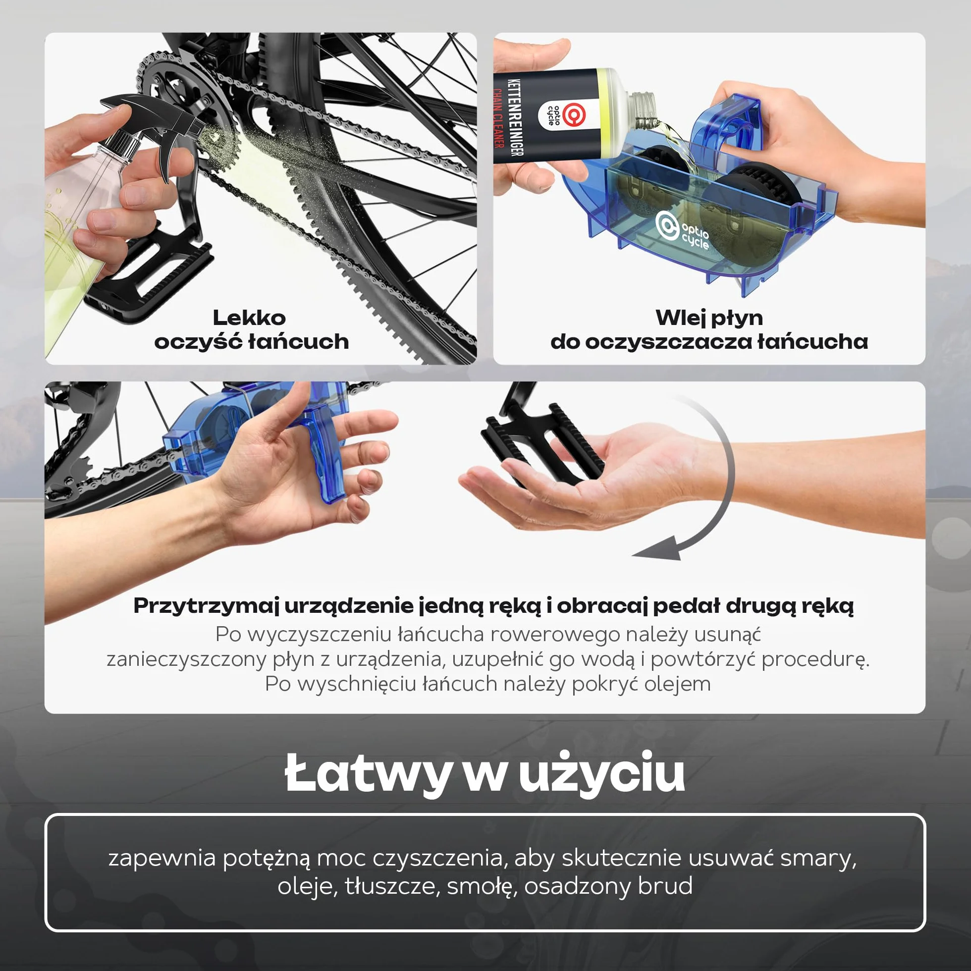 Płyn do Czyszczenia Łańcucha Rowerowego 500 ml – Odtłuszczacz do Łańcucha | Chain Cleaner do MTB, Szosy, Gravel, E-Bike, Napędu, Kasety i Przerzutki