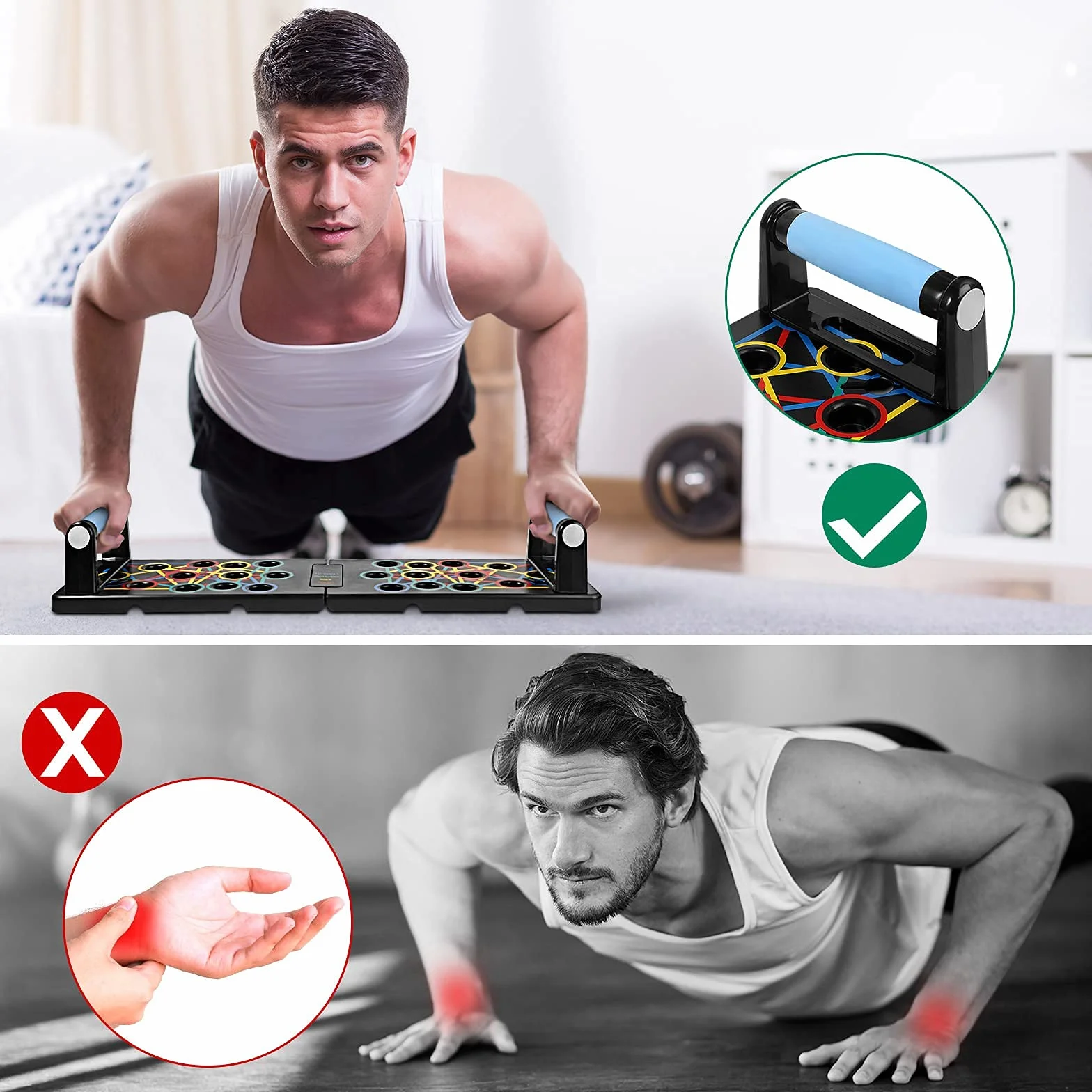 U/D 24 w 1 deska push-up wielofunkcyjna składana przenośna fitness trening narzędzia push-up stojaki deska do ćwiczeń deska do ćwiczeń, ćwiczenia domowe dla mężczyzn/kobiet