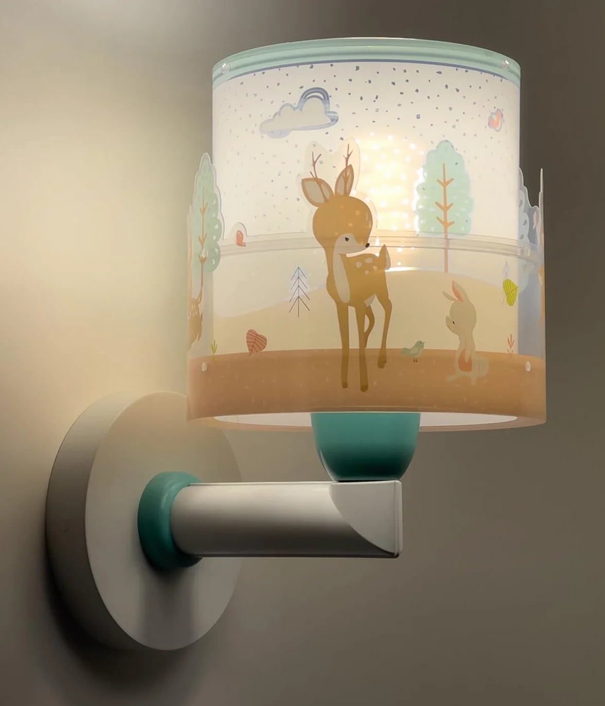 Dalber Kinkiet dziecięcy lampa ścienna chmury Loving Deer Sarna Różowa E27