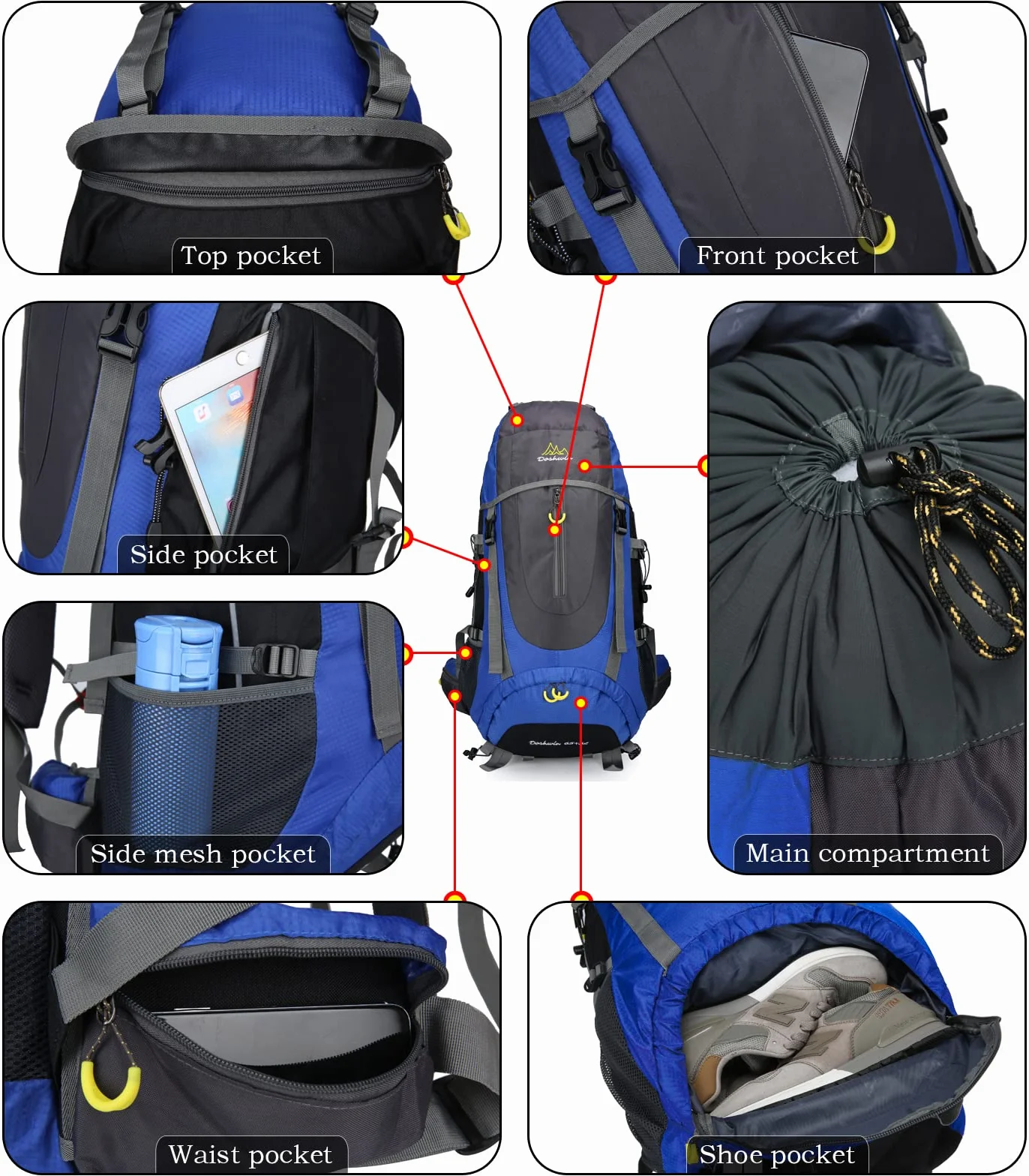 Plecak podróżny 70L Camping Trekking