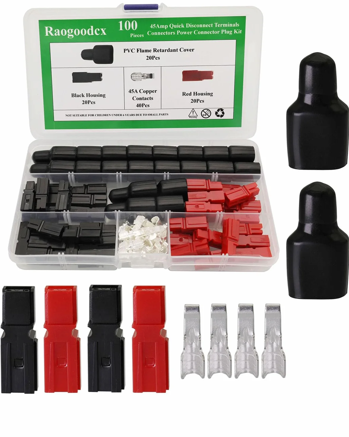 Zaciski szybkorozłączne 45 A 4-6 mm² (10-12 AWG) modułowy łącznik z ognioodporną osłoną PCW